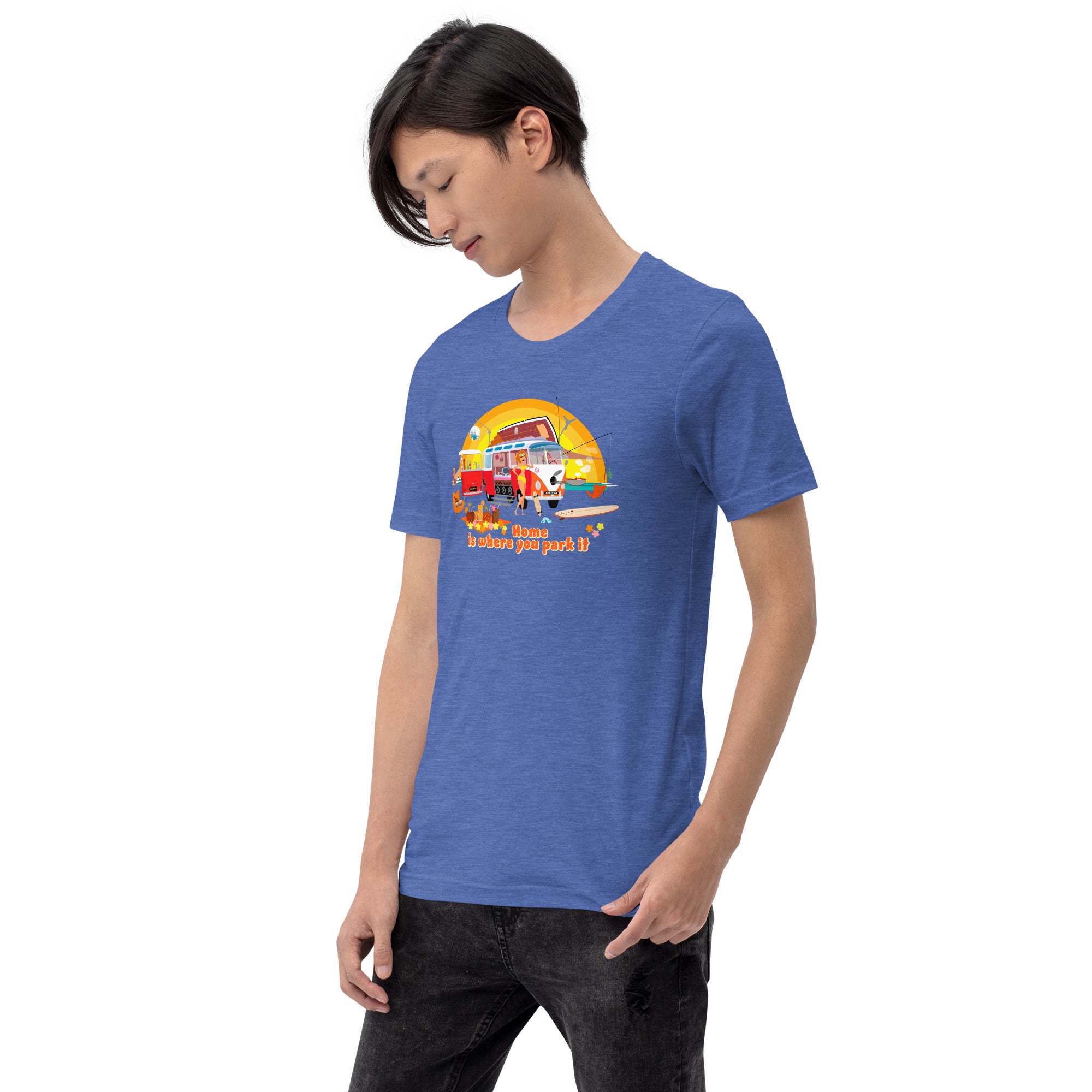 Unisex cotton t-shirt Ultra Combi on dark heather colors