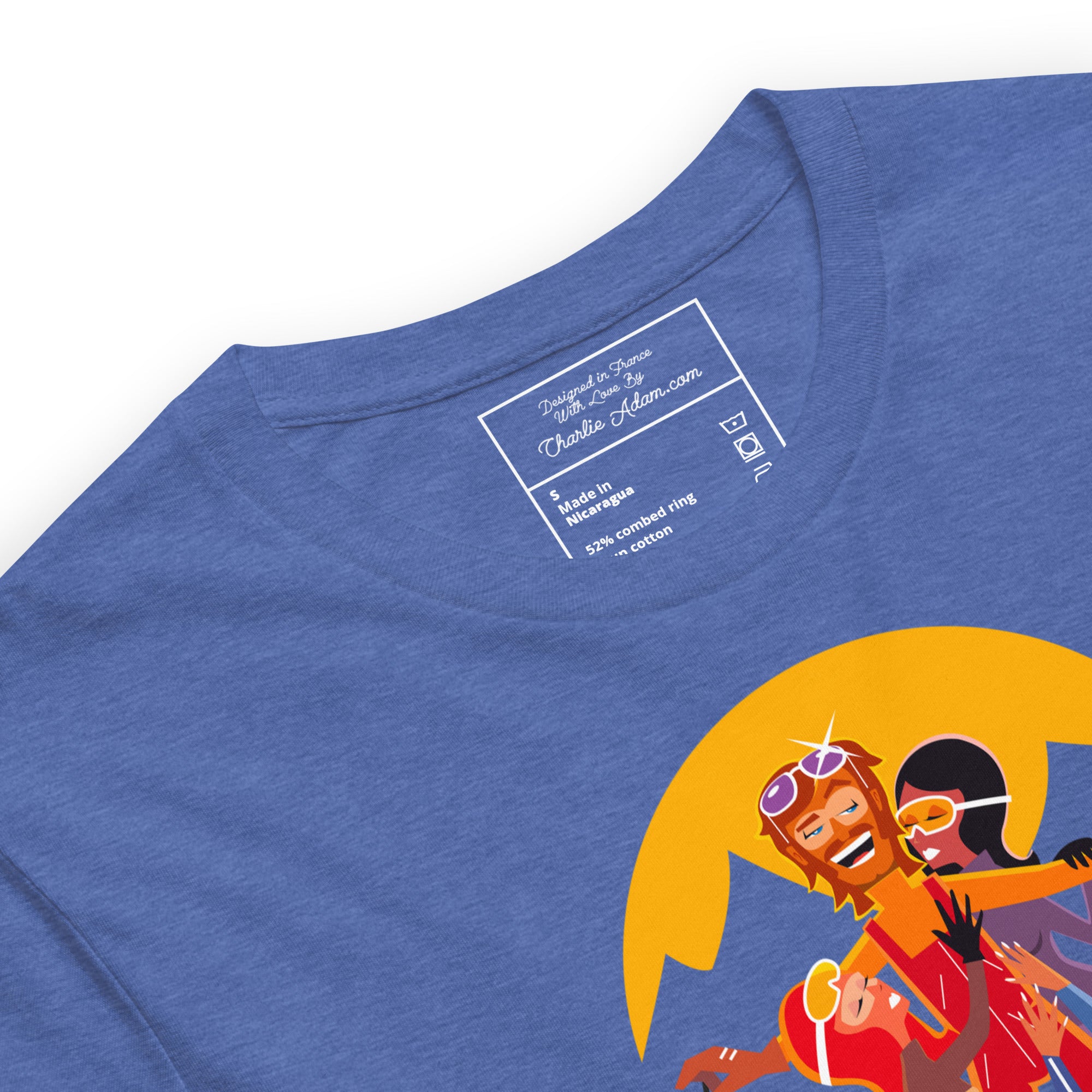 Unisex t-shirt Love instructor First lesson free on dark heather colors