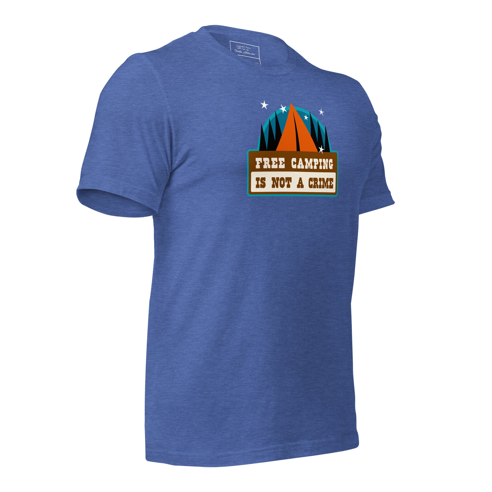 Unisex t-shirt Free camping is not a crime on dark heather colors