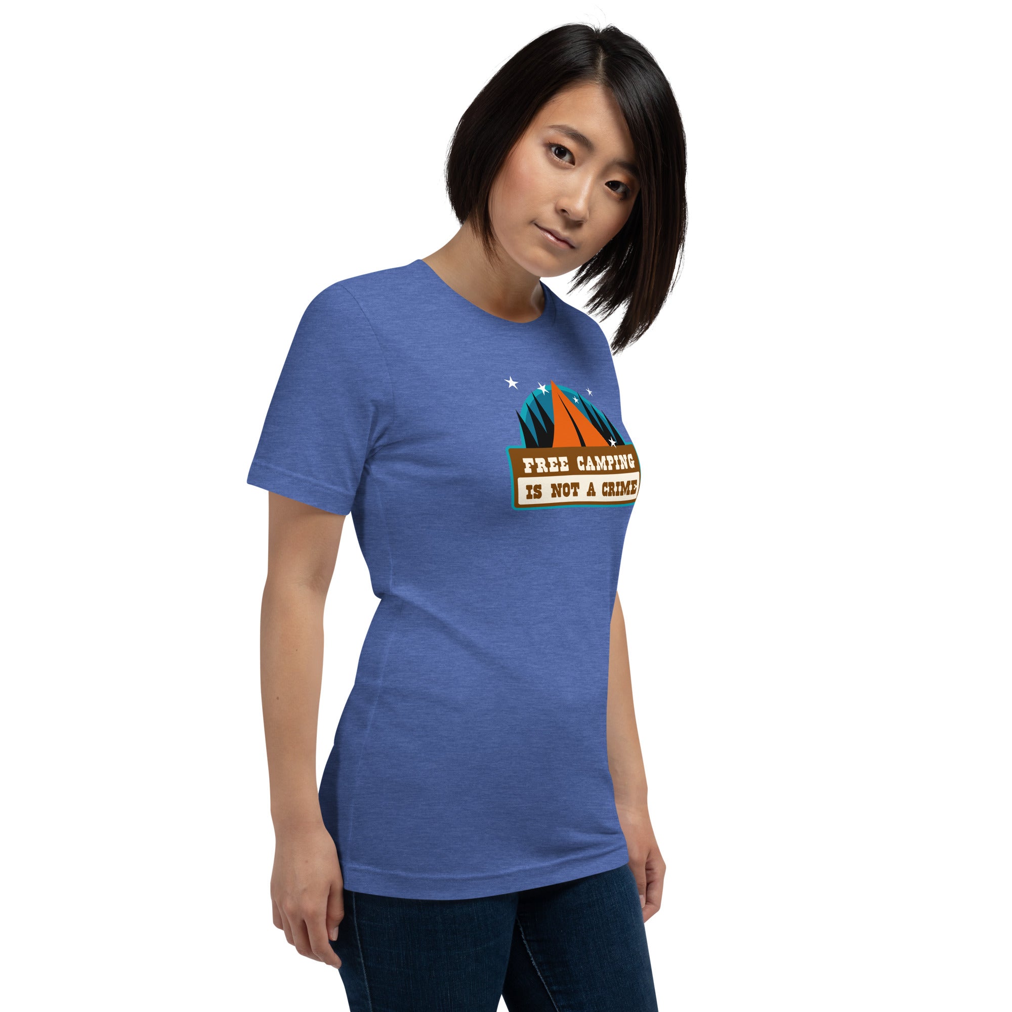 Unisex t-shirt Free camping is not a crime on dark heather colors