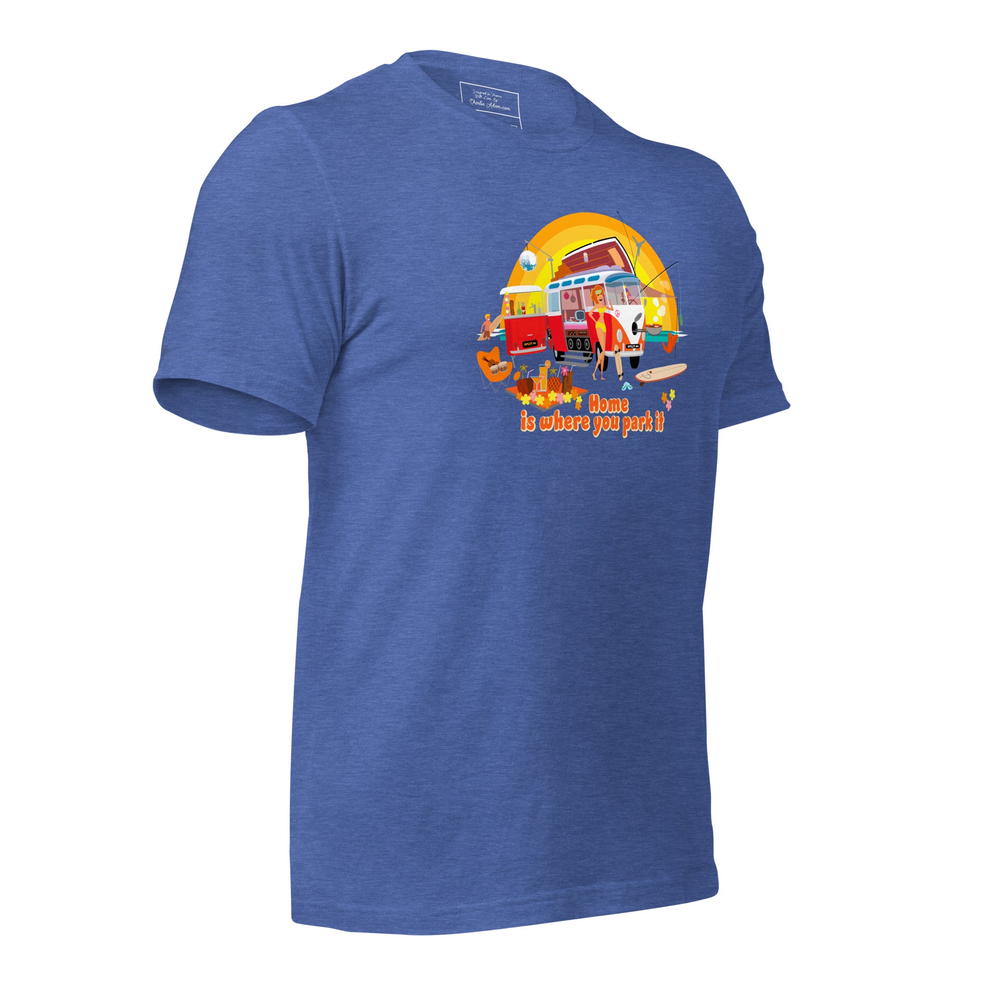 Unisex cotton t-shirt Ultra Combi on dark heather colors