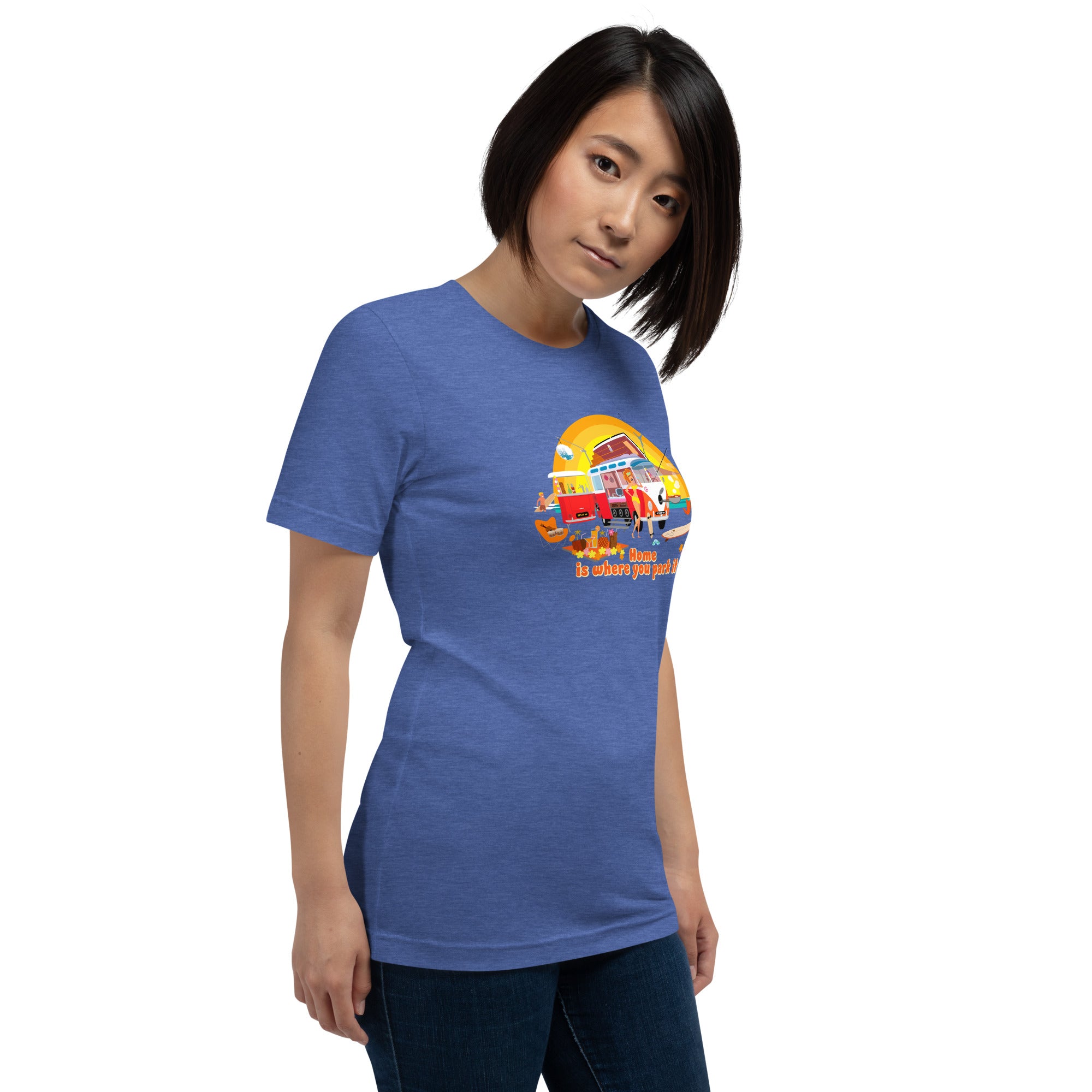 Unisex cotton t-shirt Ultra Combi on dark heather colors