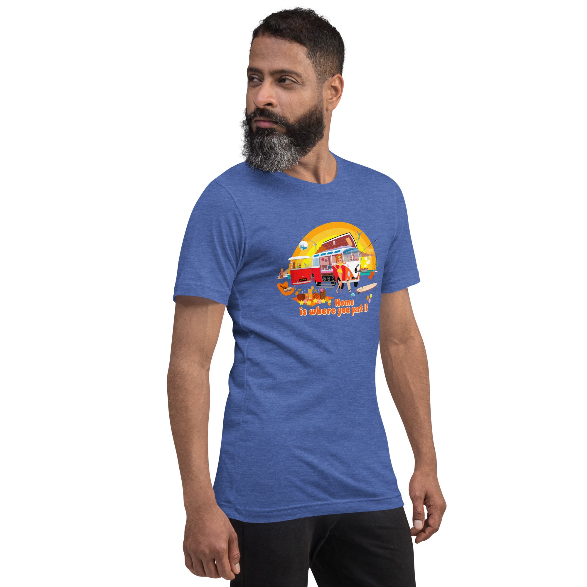 Unisex cotton t-shirt Ultra Combi on dark heather colors