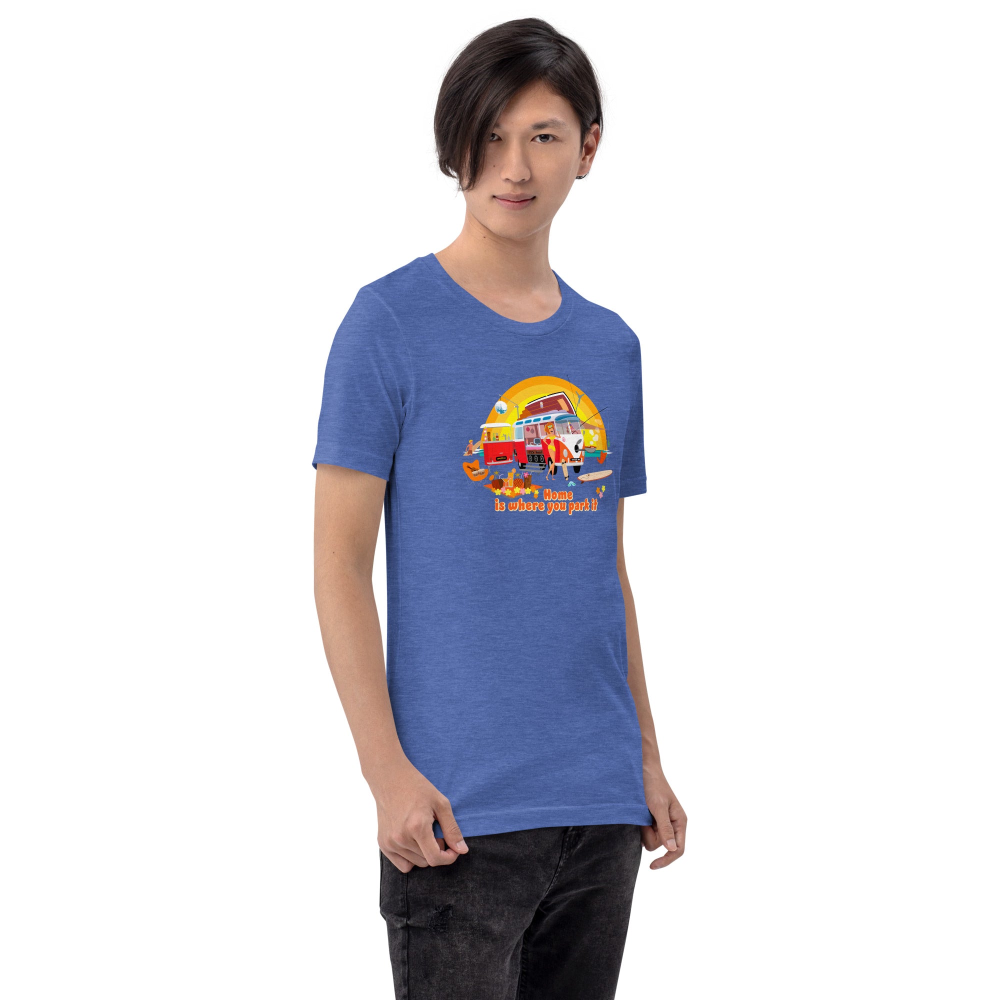 Unisex cotton t-shirt Ultra Combi on dark heather colors