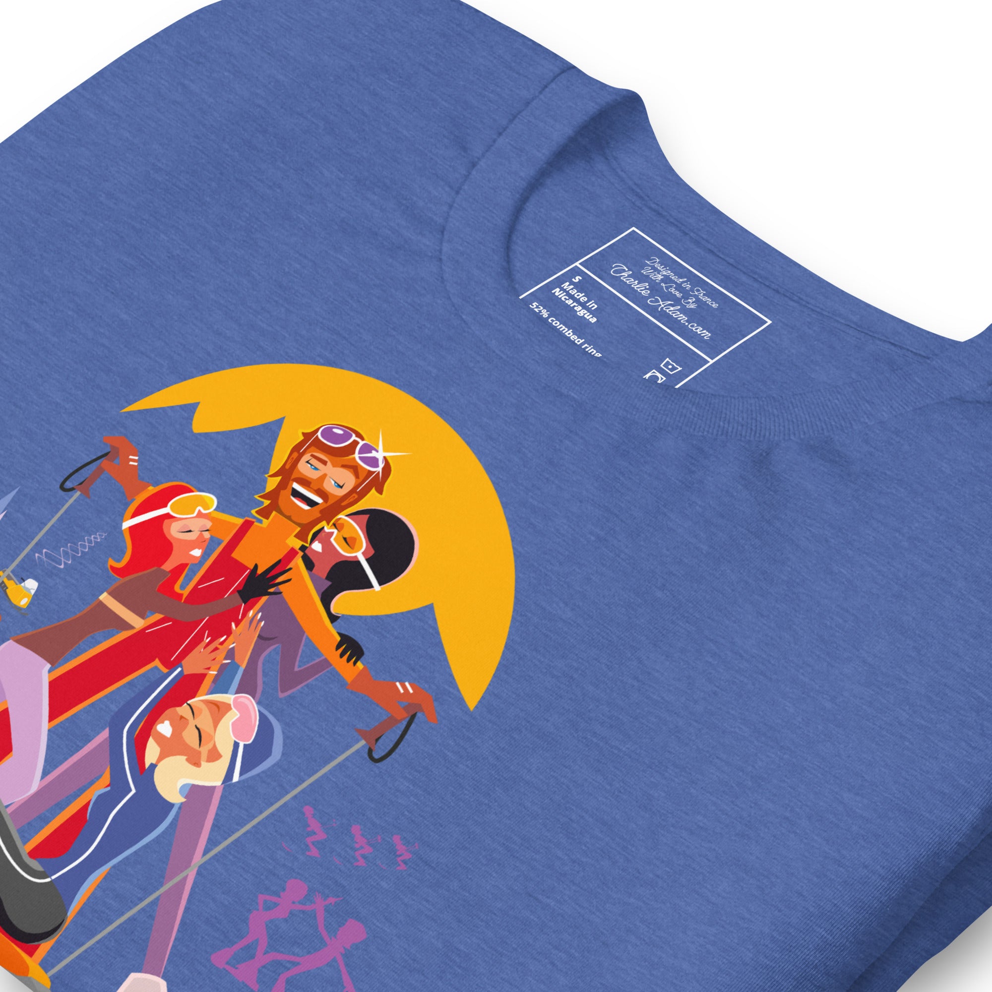 Unisex t-shirt Love instructor First lesson free on dark heather colors