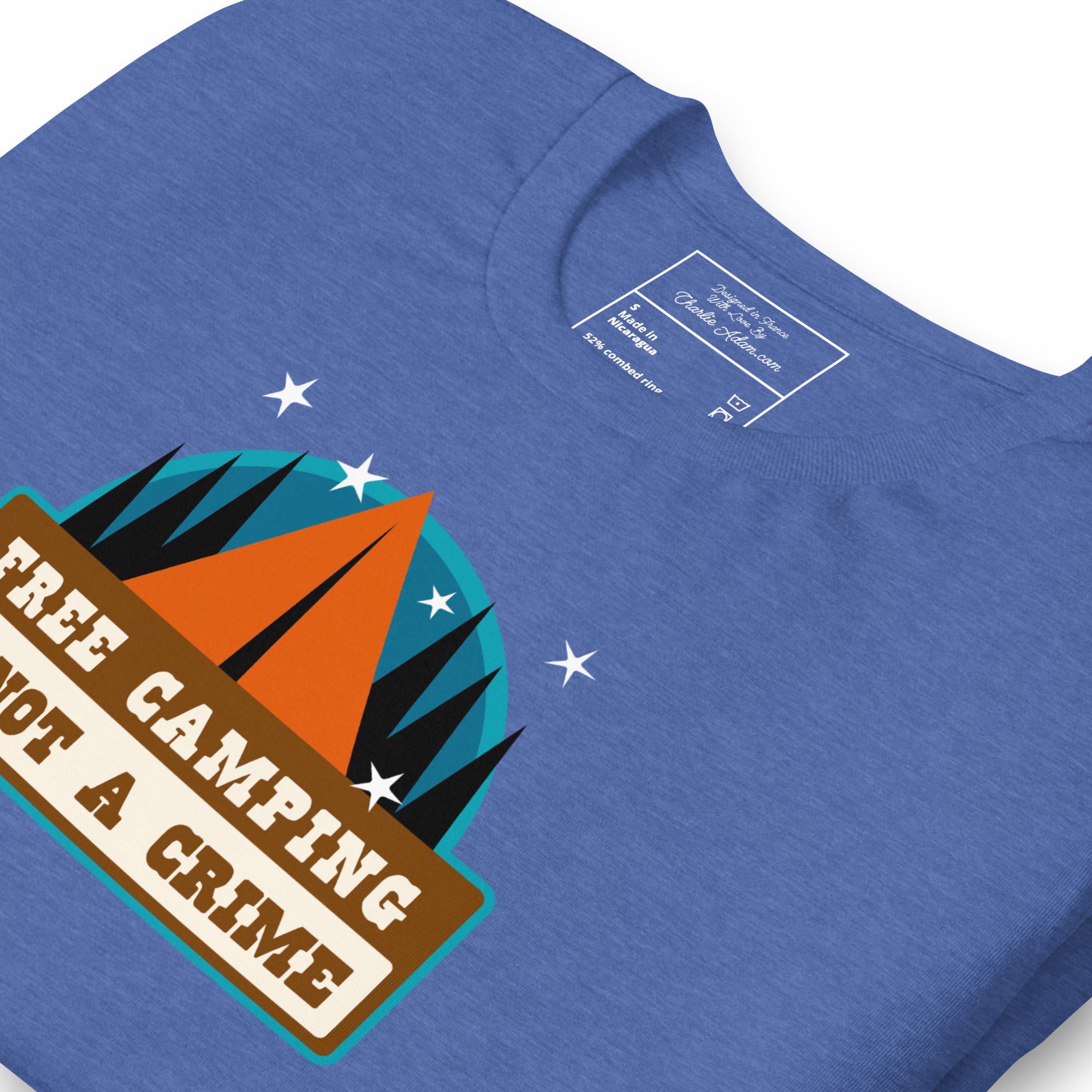 Unisex t-shirt Free camping is not a crime on dark heather colors