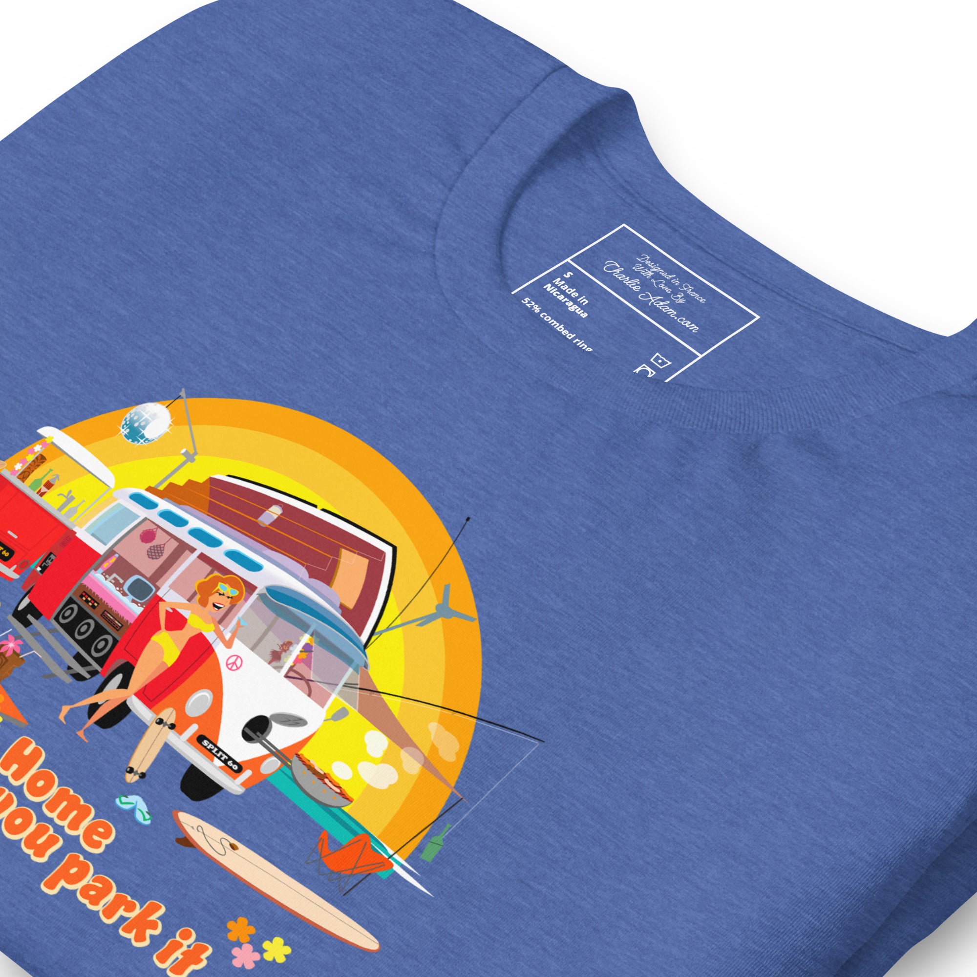 Unisex cotton t-shirt Ultra Combi on dark heather colors