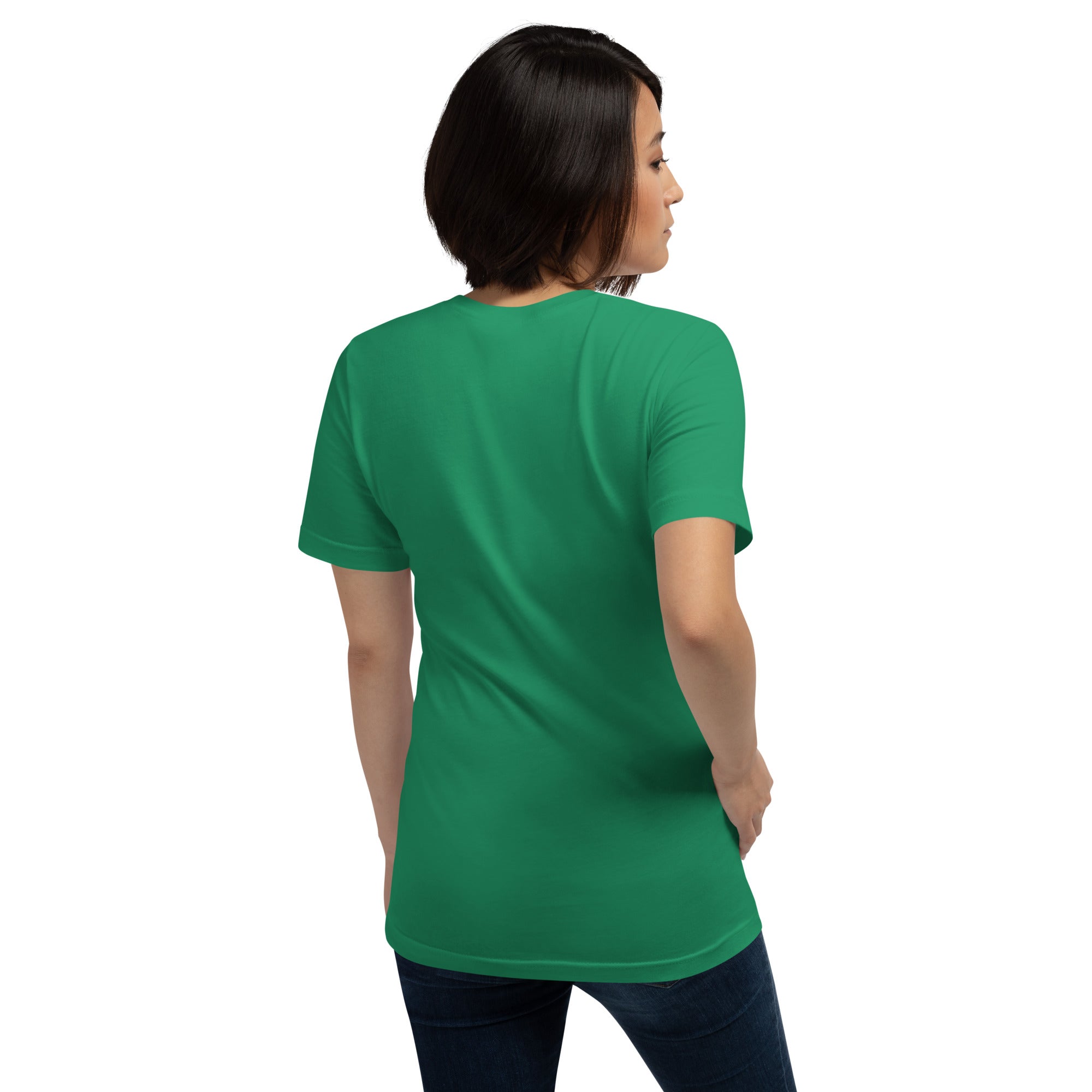 T-shirt en coton unisexe The Skiing Cowgirl sur couleurs foncées
