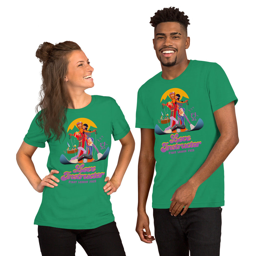 T-shirt en coton unisexe Love instructor First lesson free sur couleurs foncées