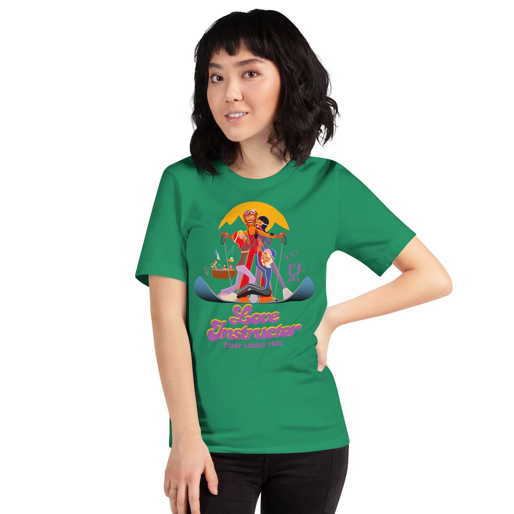 T-shirt en coton unisexe Love instructor First lesson free sur couleurs foncées