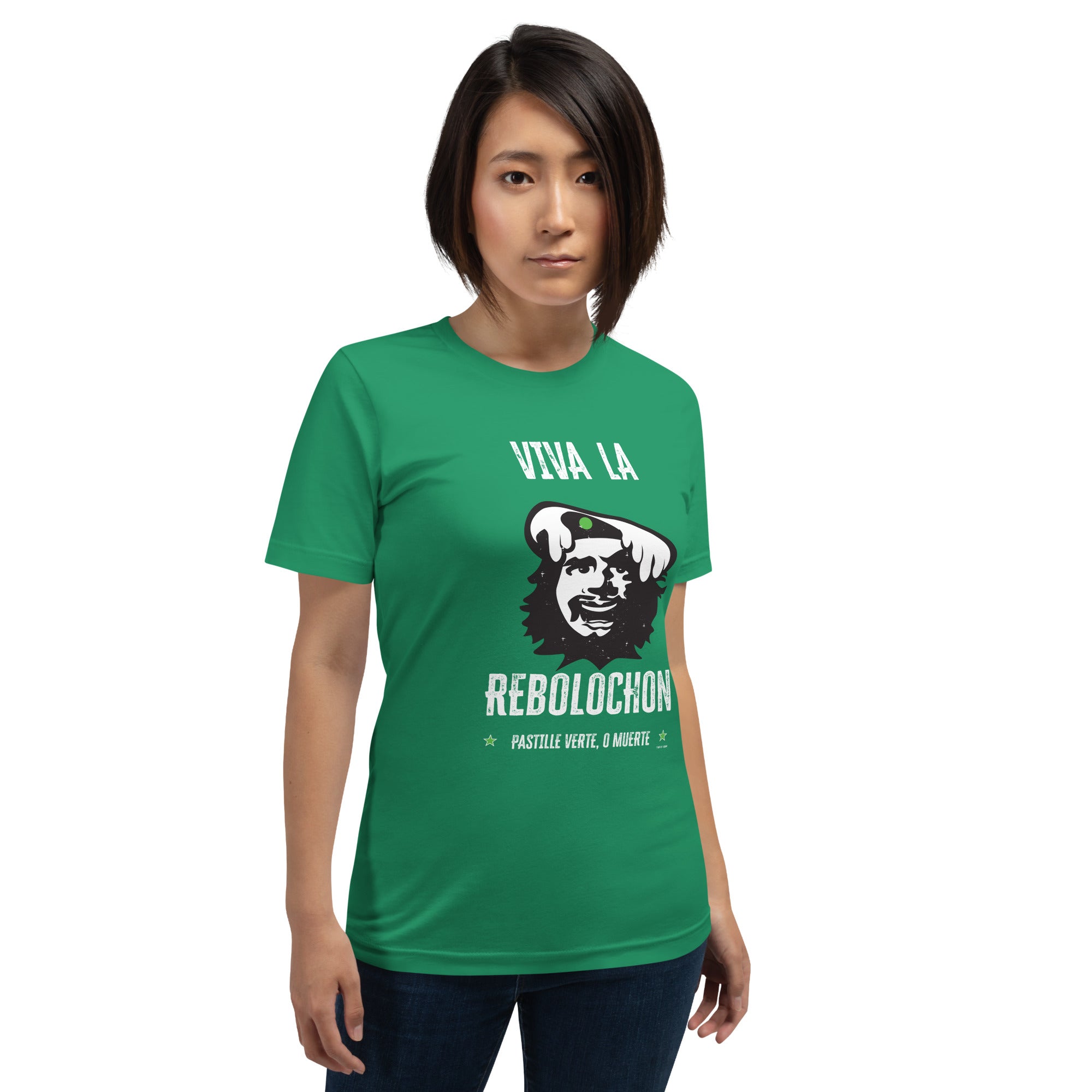 T-shirt en coton unisexe Viva la Rebolochon sur couleurs foncées