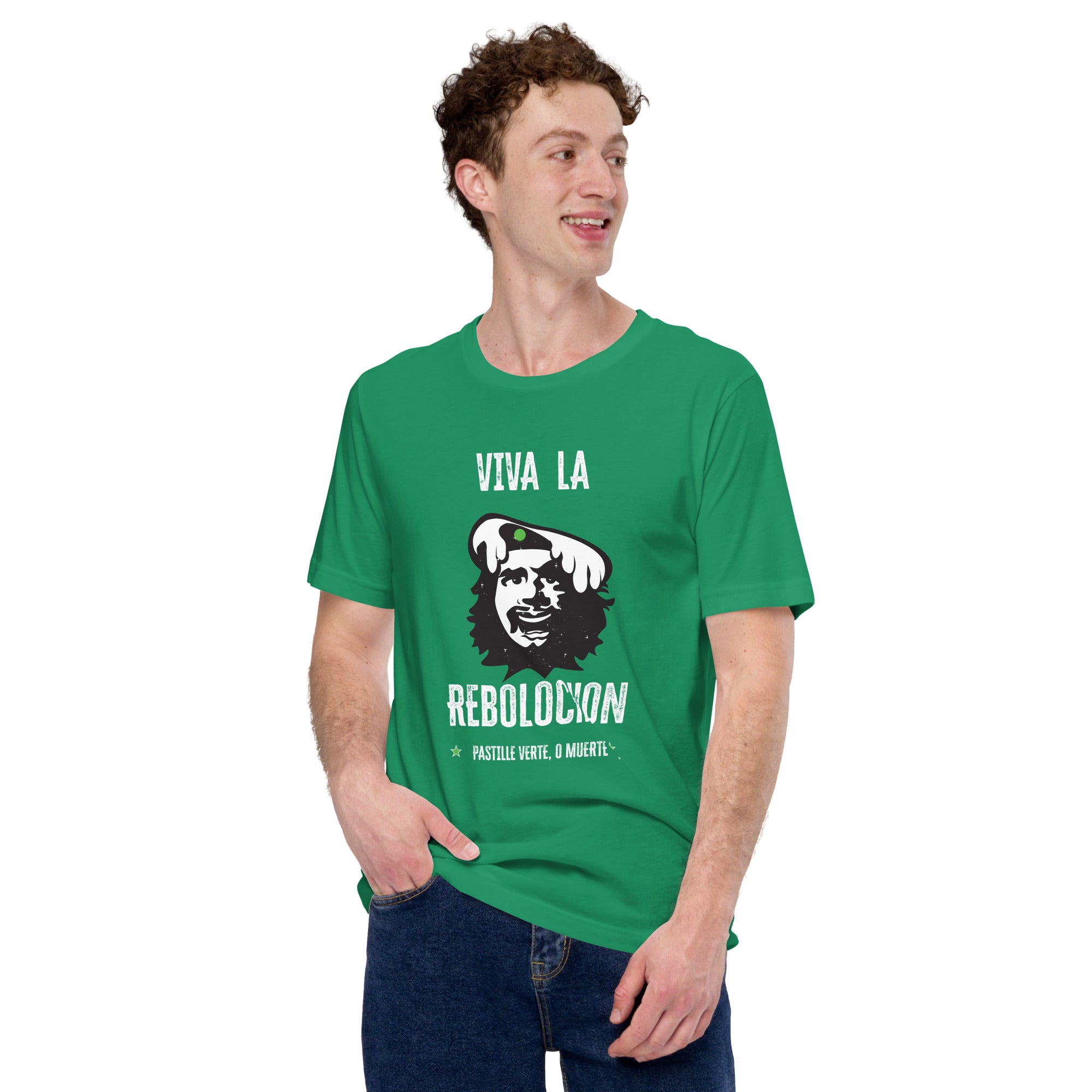 T-shirt en coton unisexe Viva la Rebolochon sur couleurs foncées
