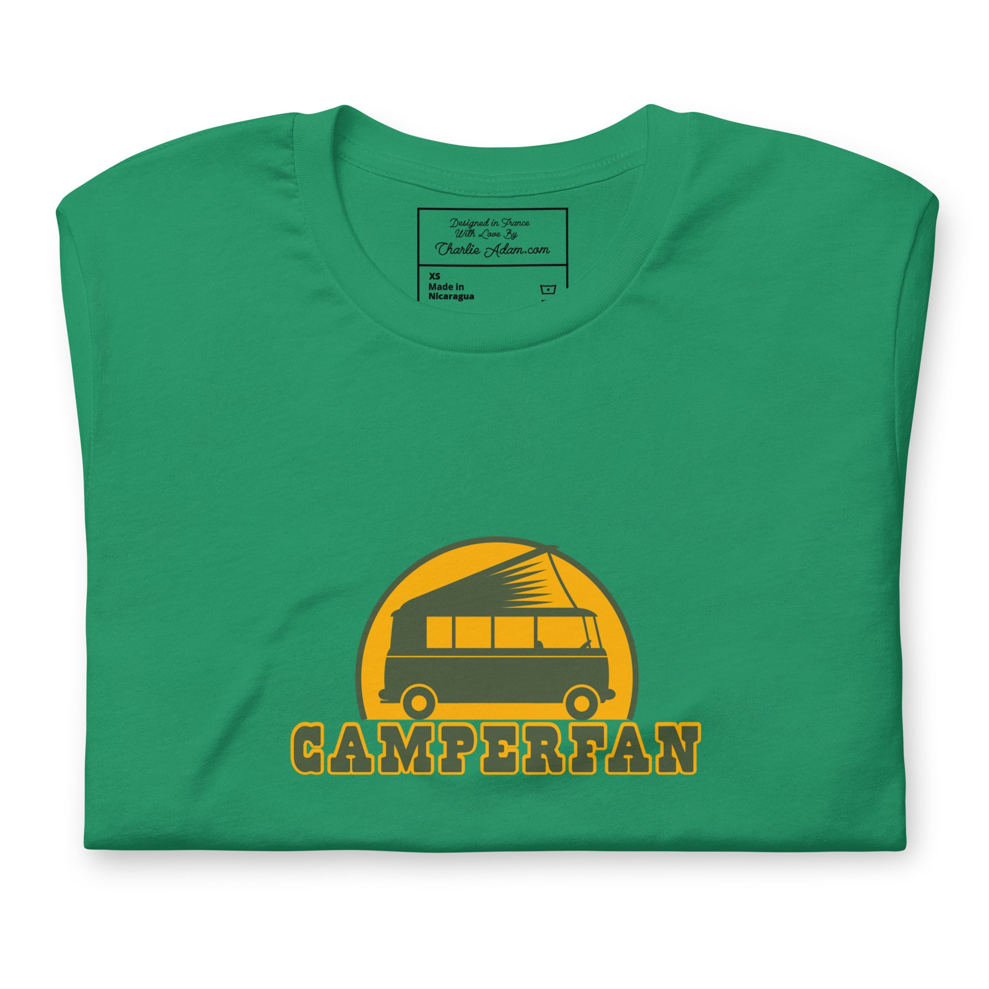 T-shirt en coton unisexe Camperfan sur verts