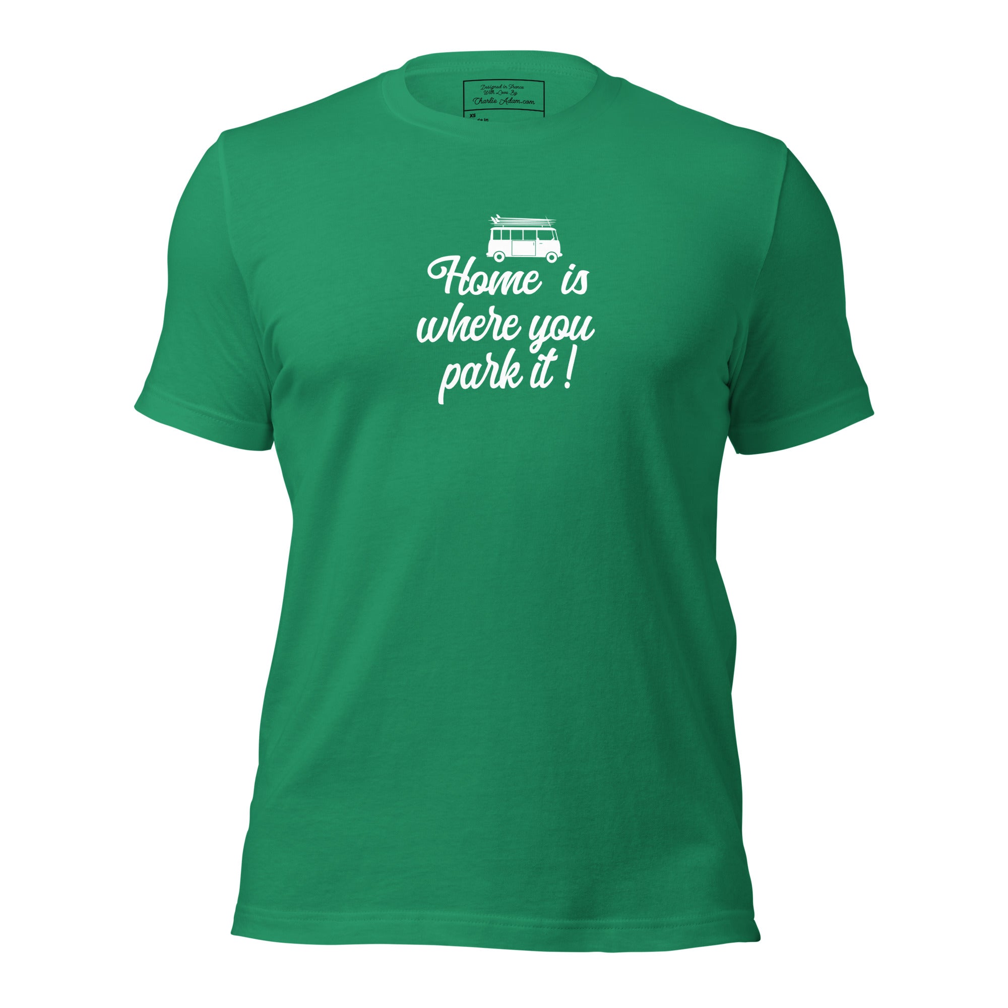 Unisex cotton t-shirt White Surf Combi on greens