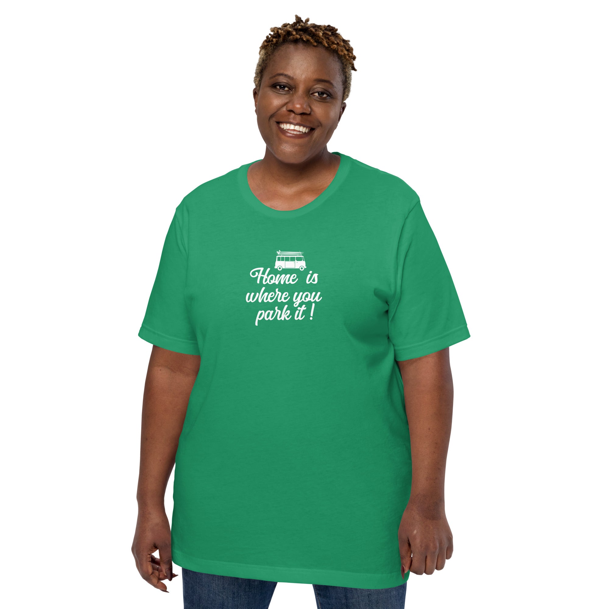 Unisex cotton t-shirt White Surf Combi on greens