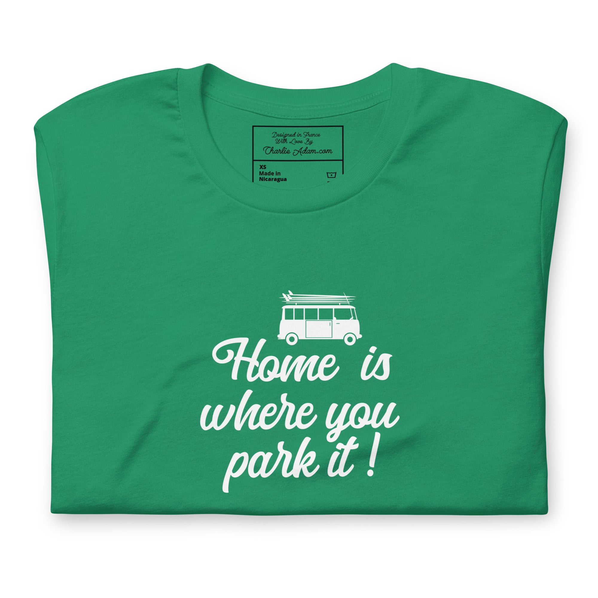 Unisex cotton t-shirt White Surf Combi on greens