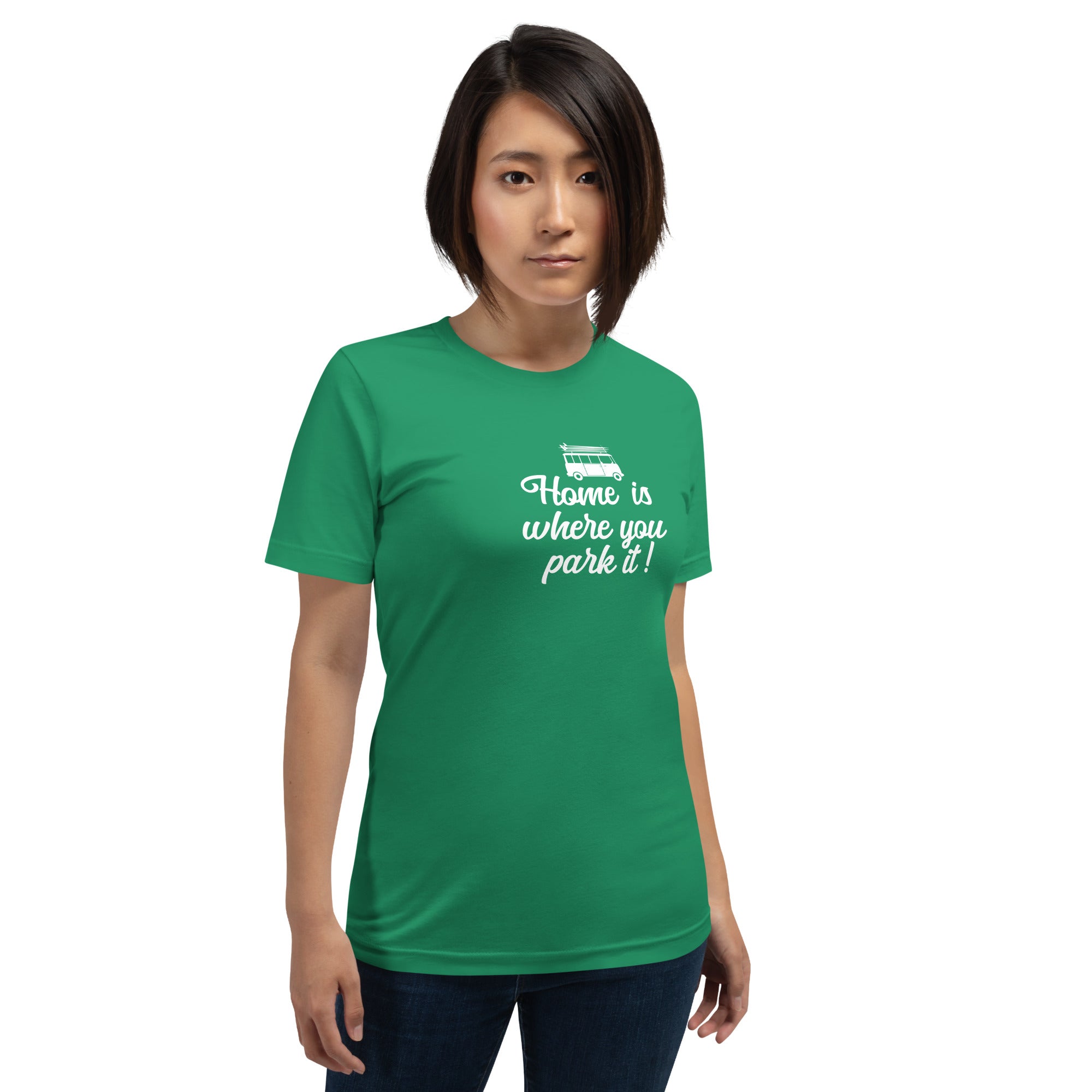 Unisex cotton t-shirt White Surf Combi on greens