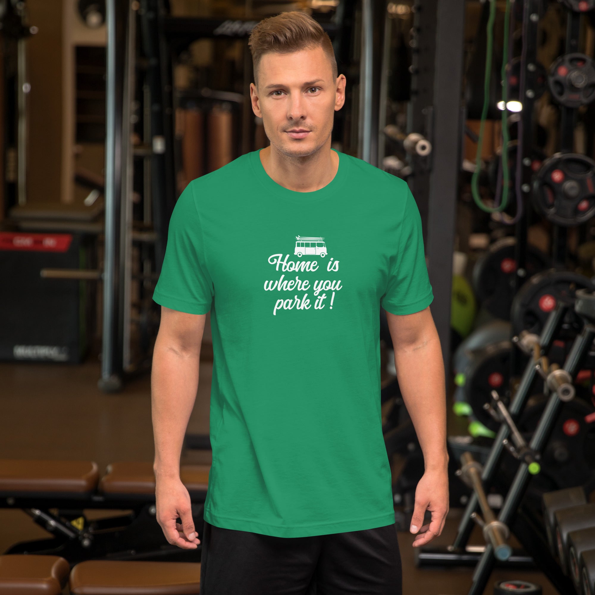 Unisex cotton t-shirt White Surf Combi on greens
