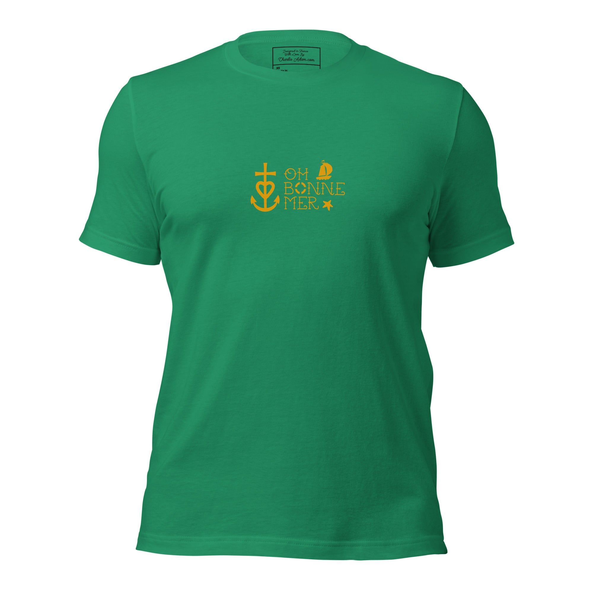 Unisex cotton t-shirt Oh Bonne Mer 2 on greens