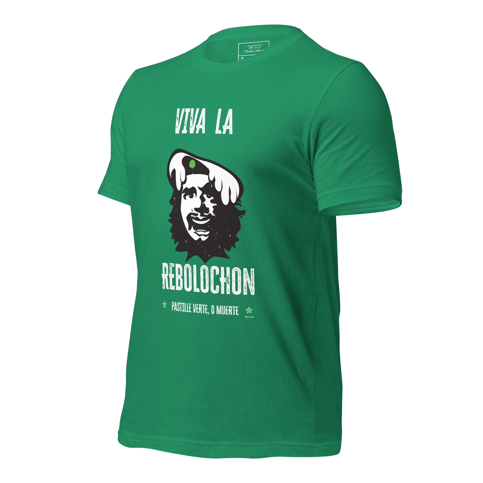 T-shirt en coton unisexe Viva la Rebolochon sur couleurs foncées