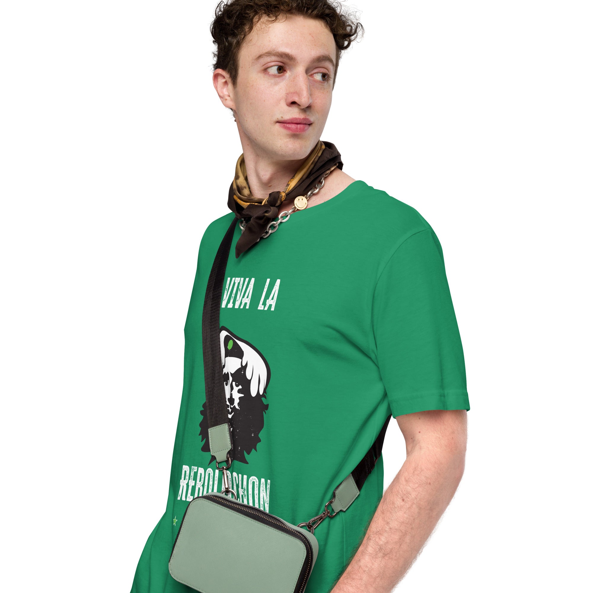 T-shirt en coton unisexe Viva la Rebolochon sur couleurs foncées