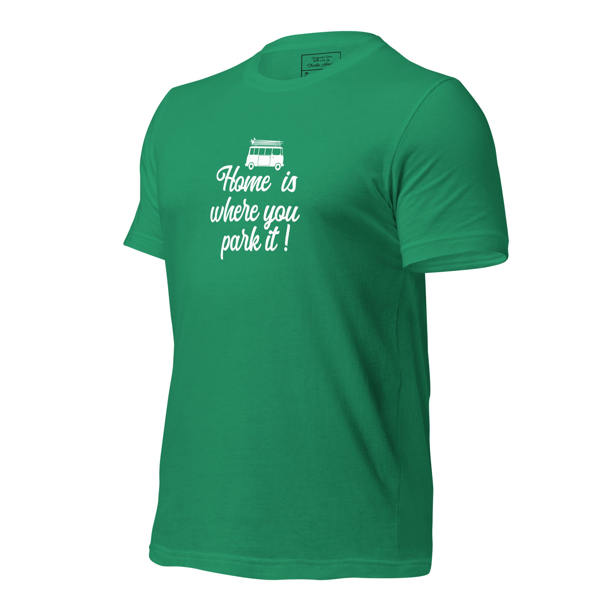 Unisex cotton t-shirt White Surf Combi on greens