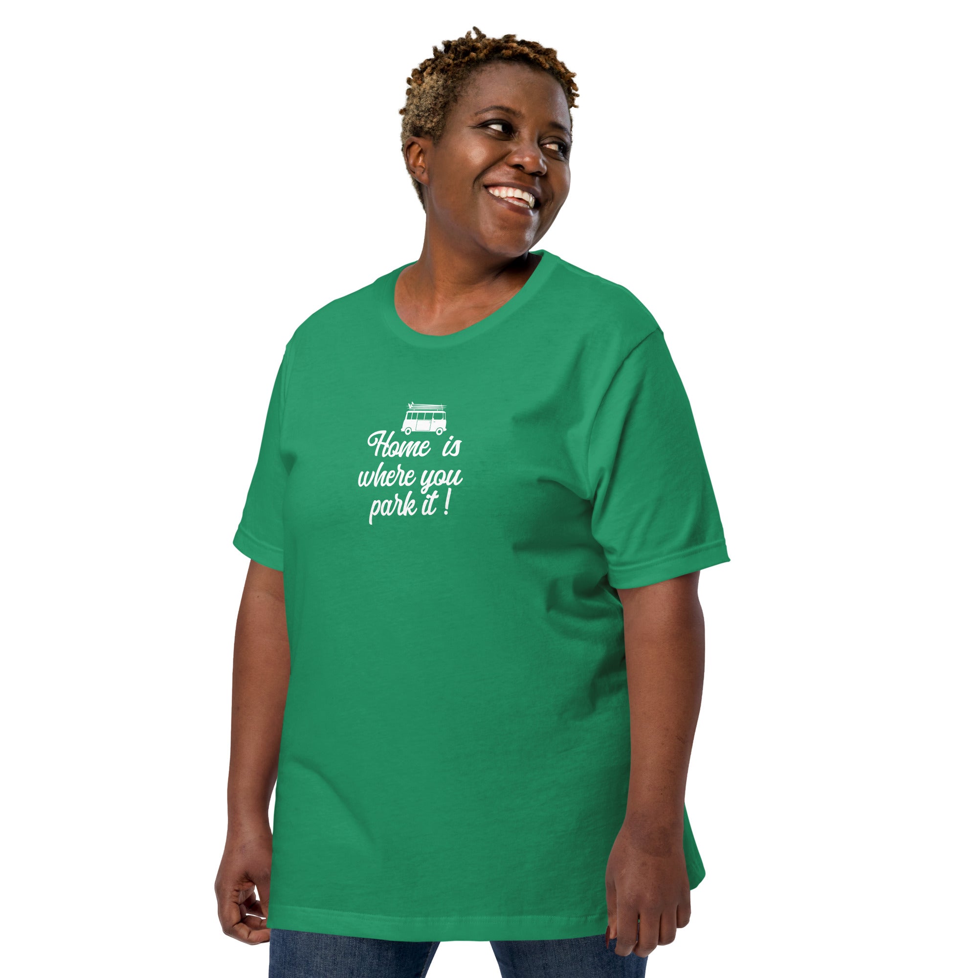 Unisex cotton t-shirt White Surf Combi on greens