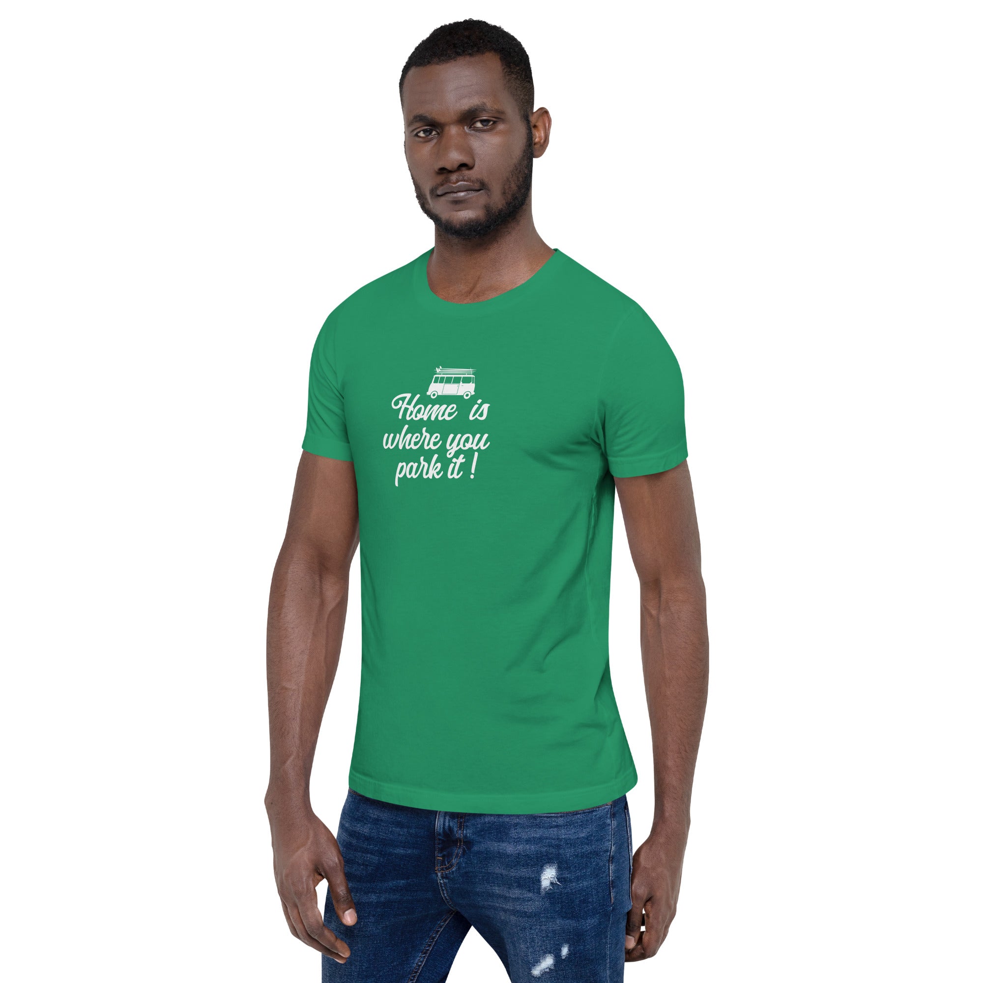 Unisex cotton t-shirt White Surf Combi on greens