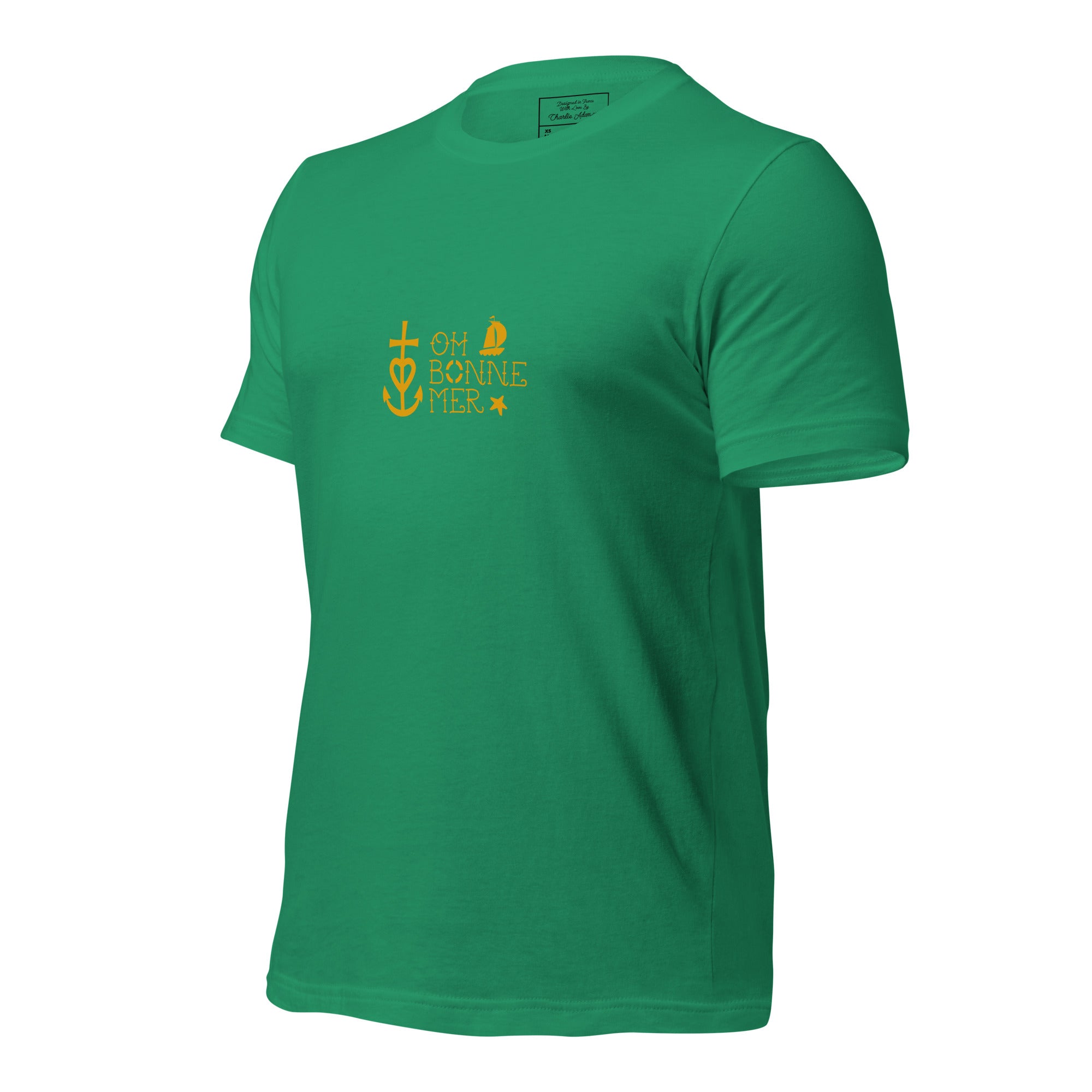 Unisex cotton t-shirt Oh Bonne Mer 2 on greens