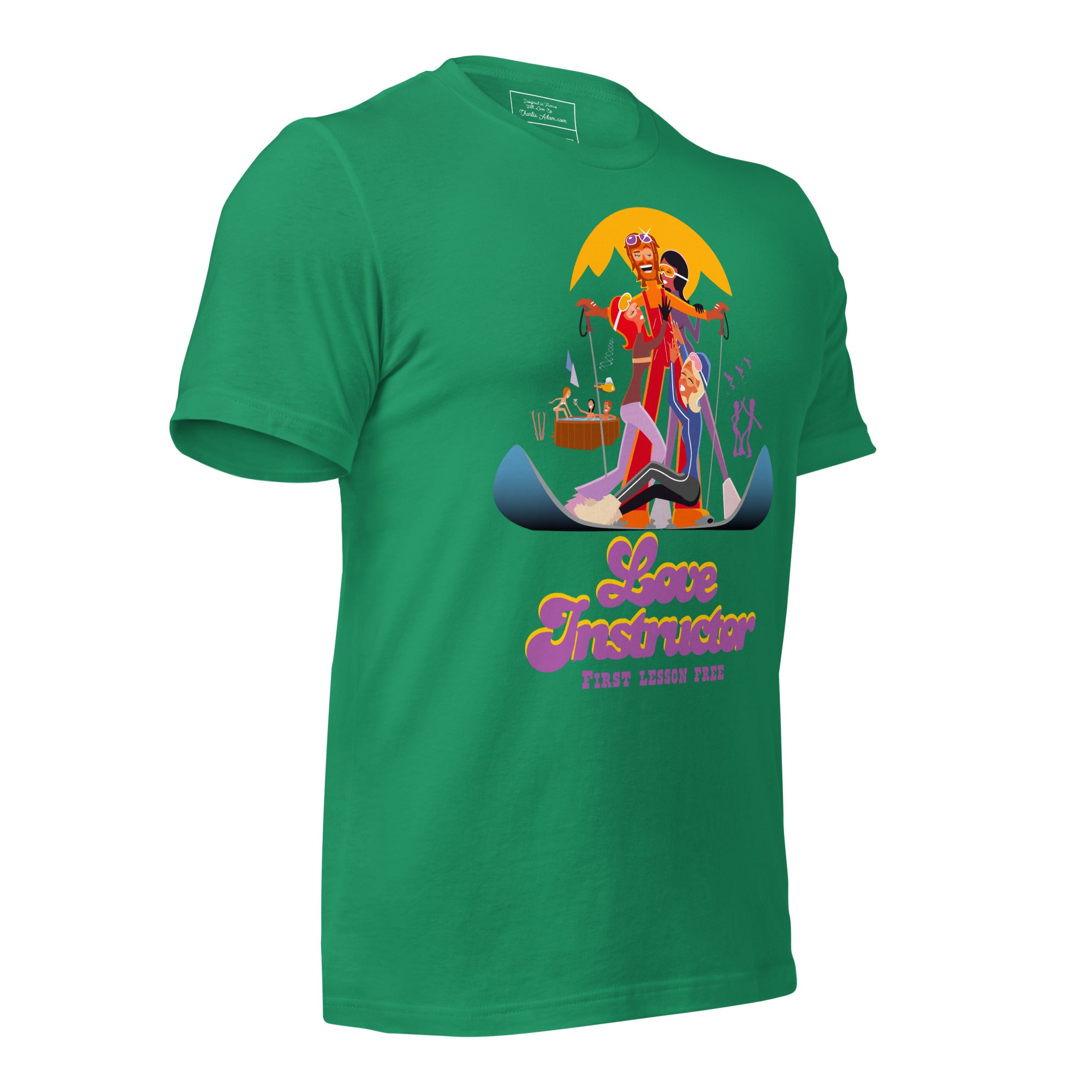 T-shirt en coton unisexe Love instructor First lesson free sur couleurs foncées