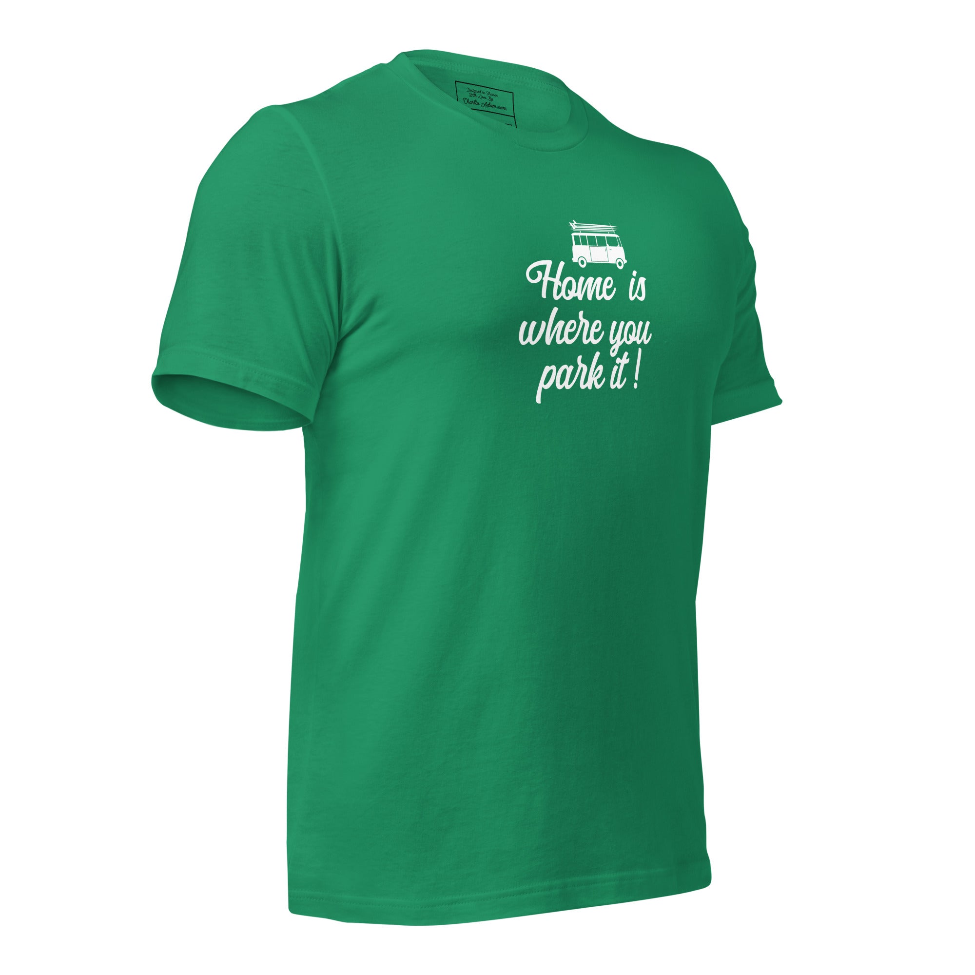 Unisex cotton t-shirt White Surf Combi on greens