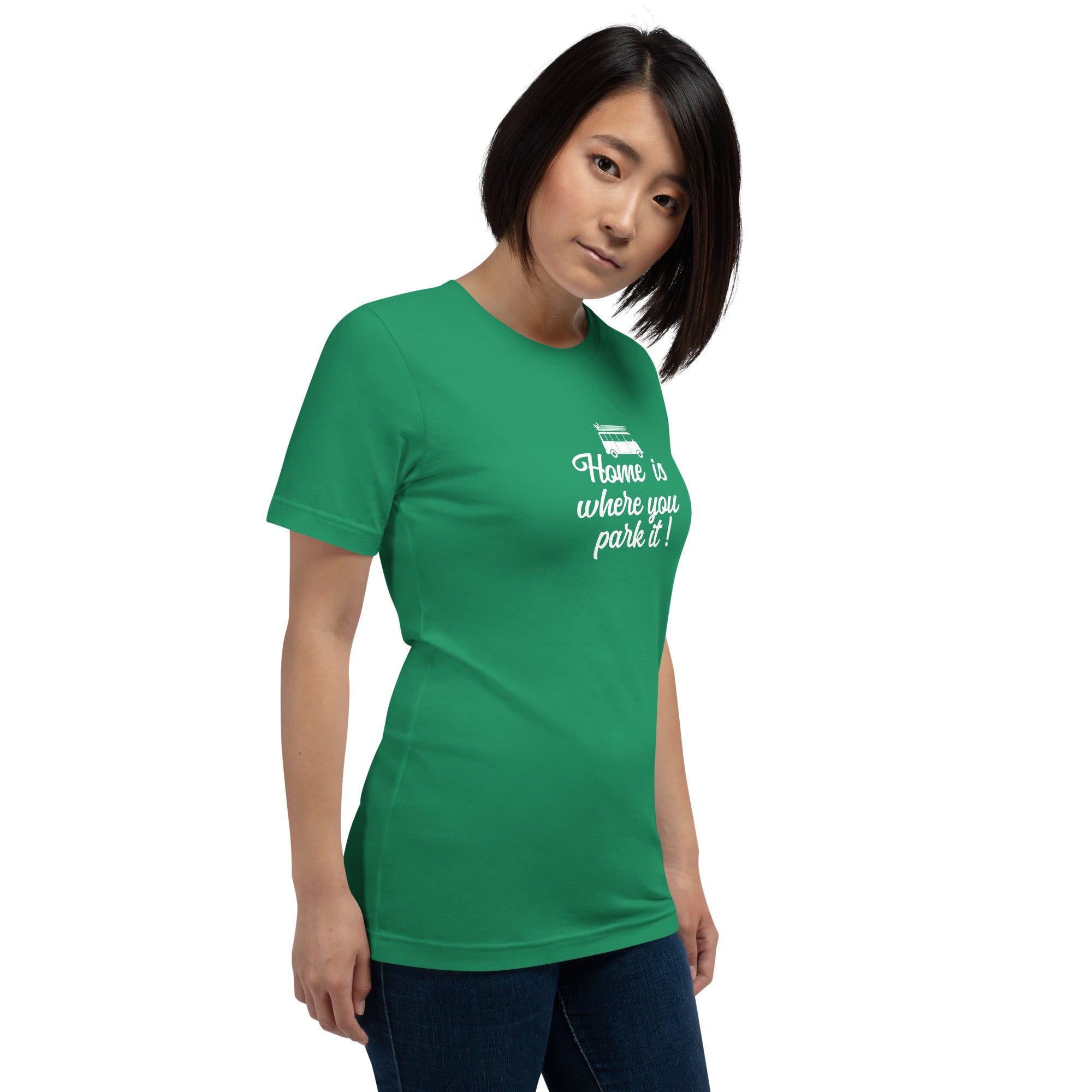 Unisex cotton t-shirt White Surf Combi on greens