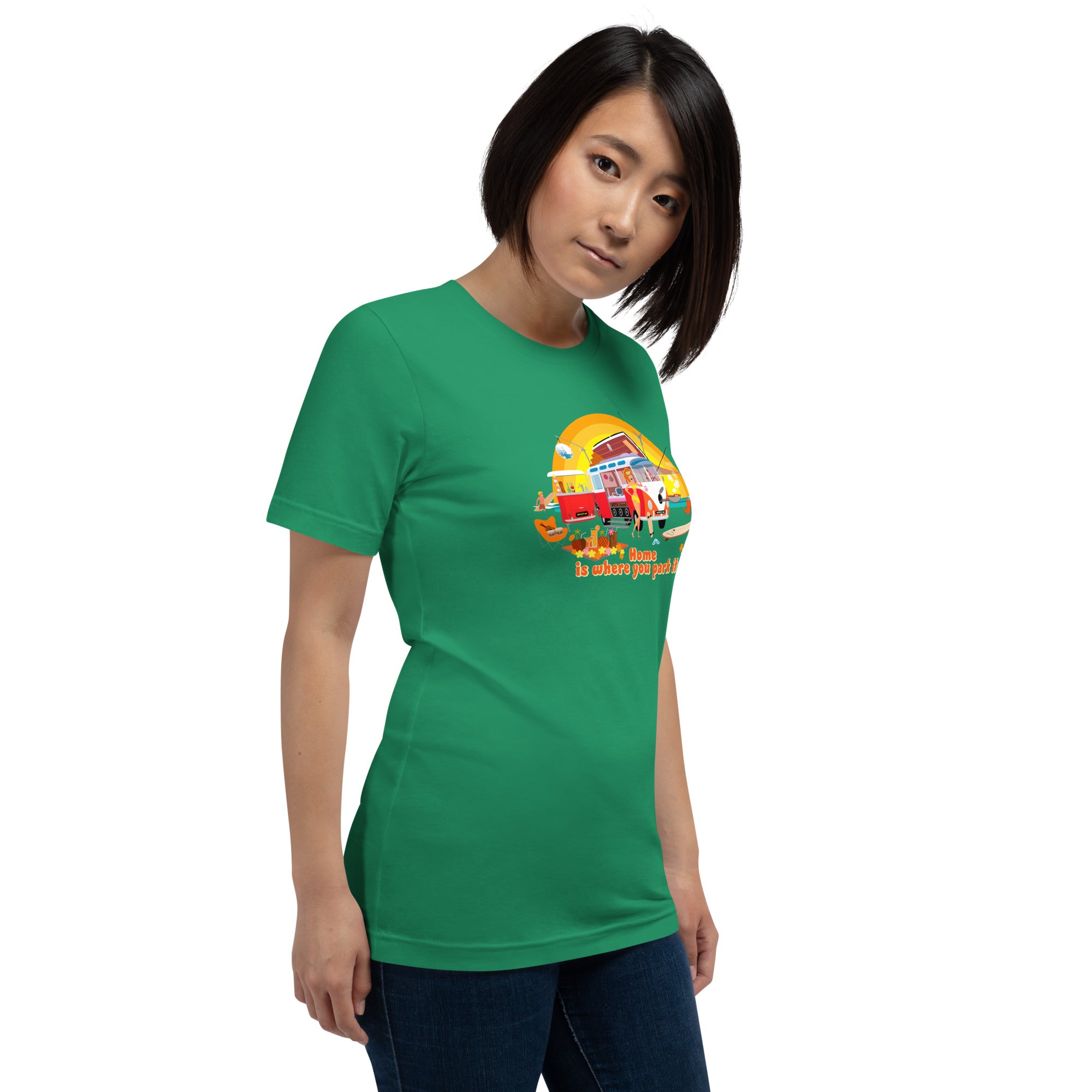 T-shirt en coton unisexe Ultra Combi sur couleurs verts