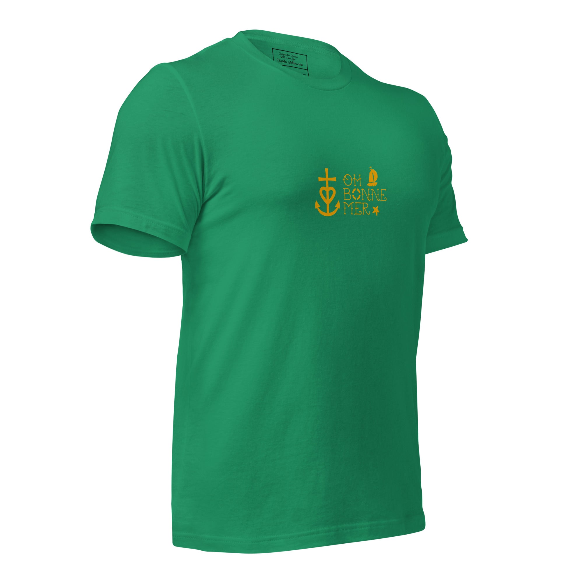Unisex cotton t-shirt Oh Bonne Mer 2 on greens
