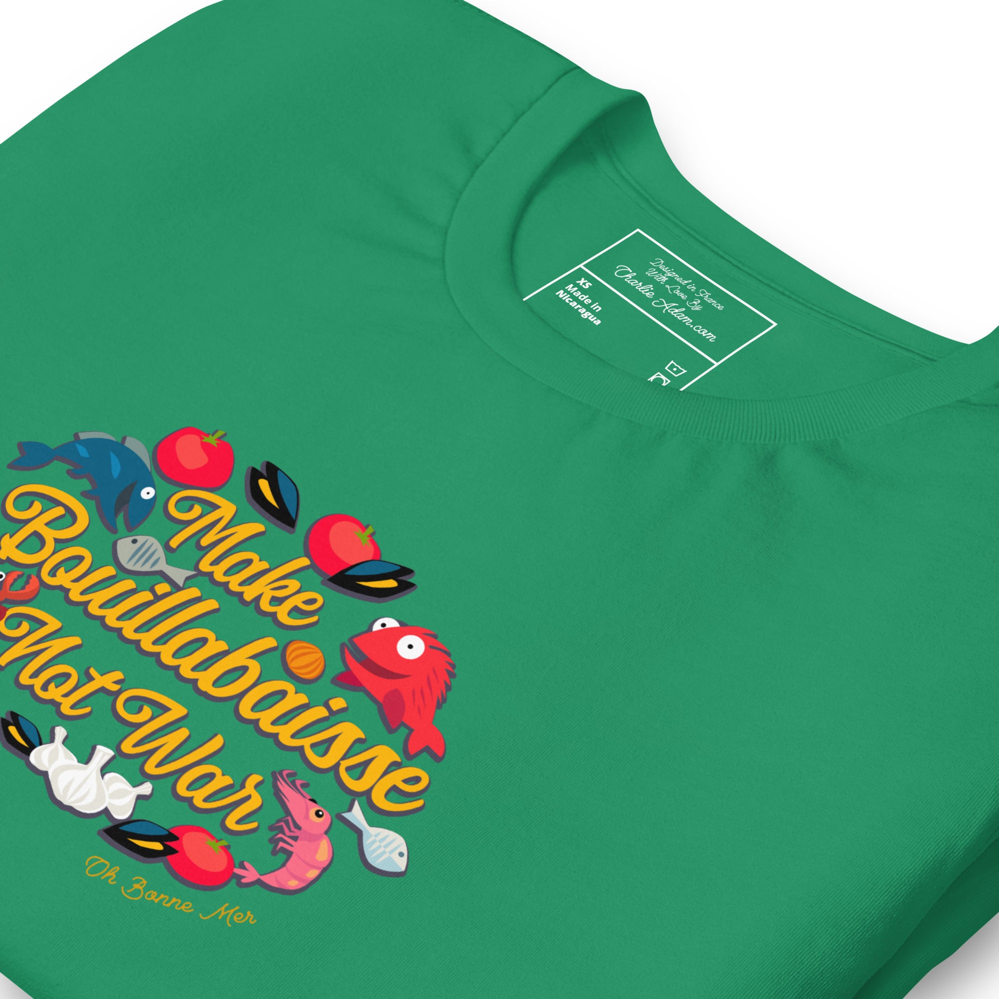 T-shirt en coton unisexe Make Bouillabaisse Not War