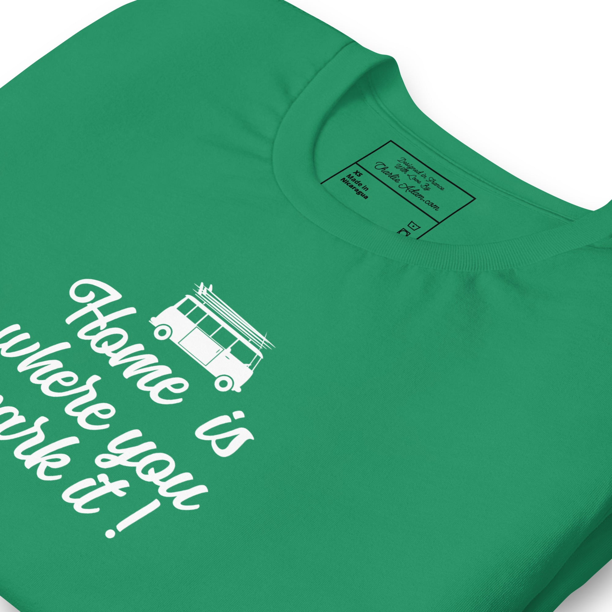 Unisex cotton t-shirt White Surf Combi on greens