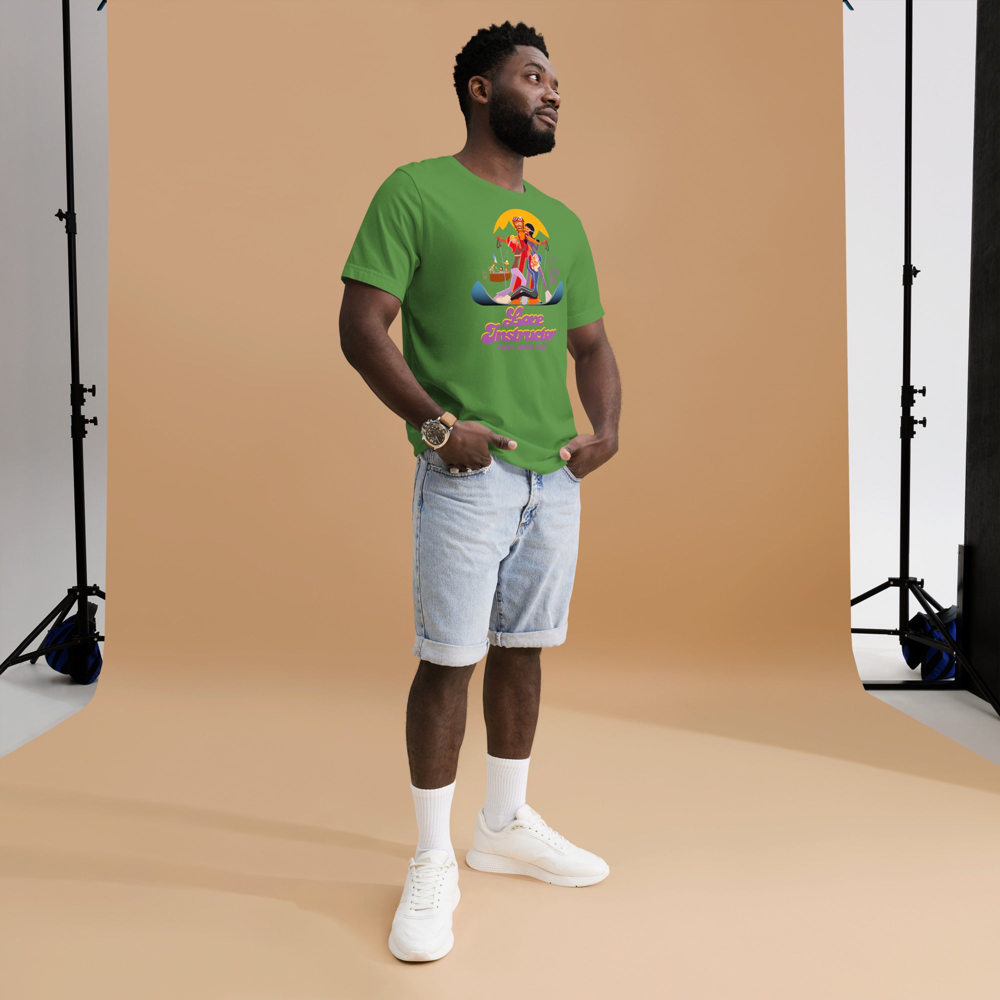 T-shirt en coton unisexe Love instructor First lesson free sur couleurs foncées