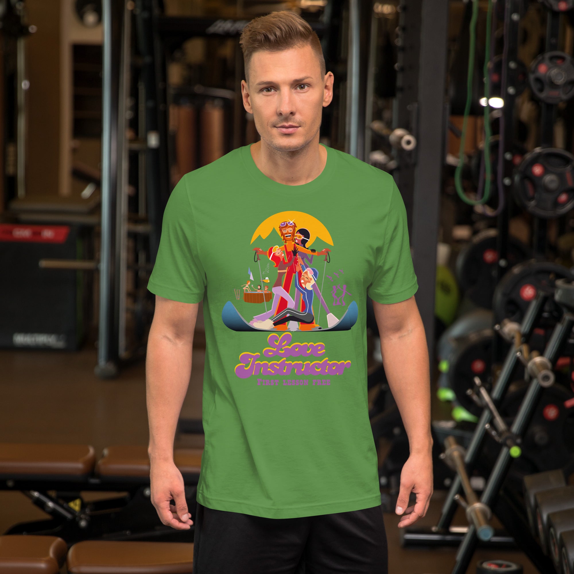 T-shirt en coton unisexe Love instructor First lesson free sur couleurs foncées