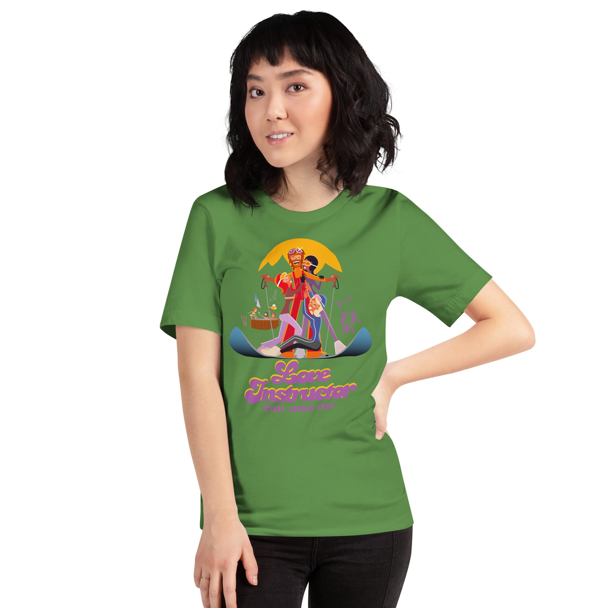 T-shirt en coton unisexe Love instructor First lesson free sur couleurs foncées