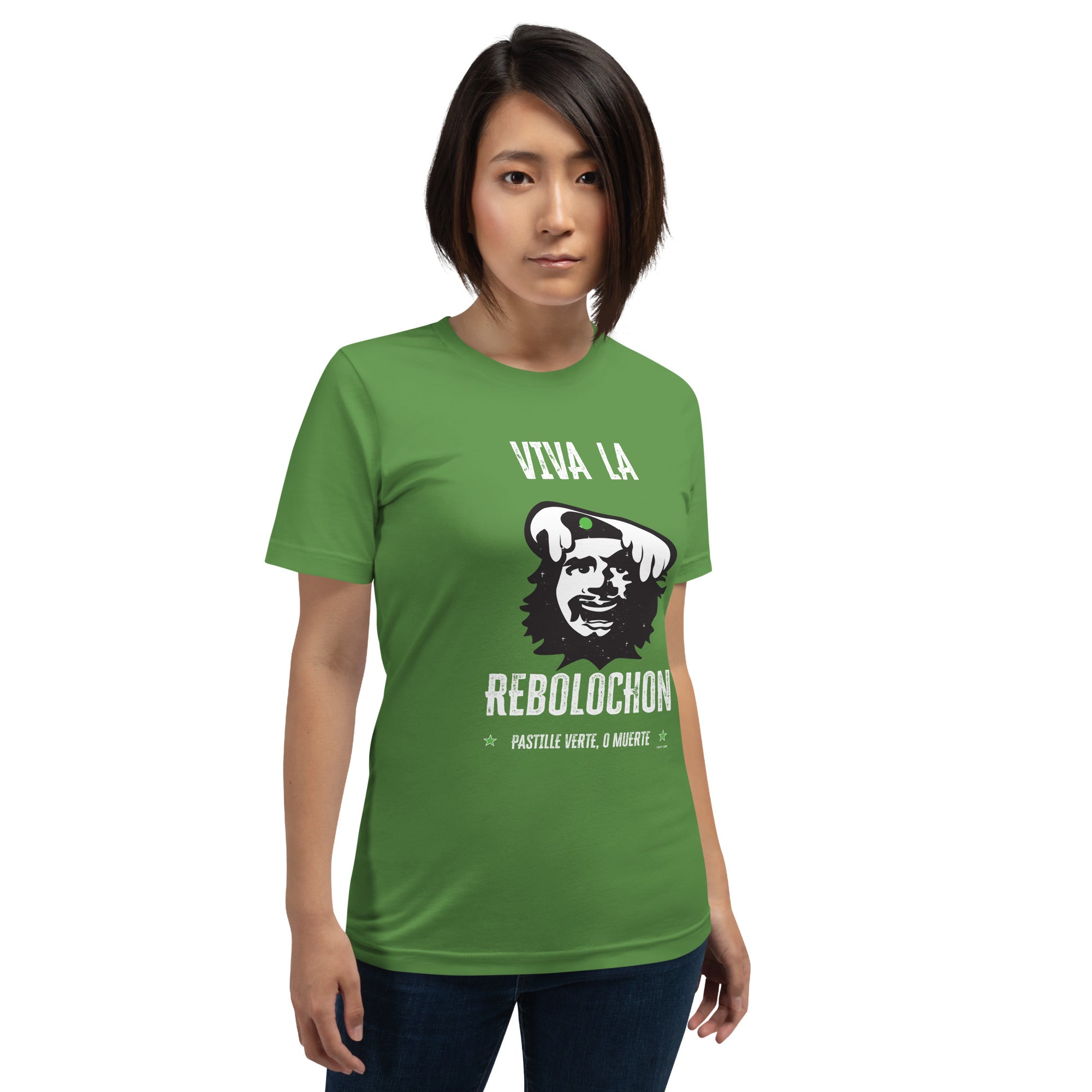 T-shirt en coton unisexe Viva la Rebolochon sur couleurs foncées
