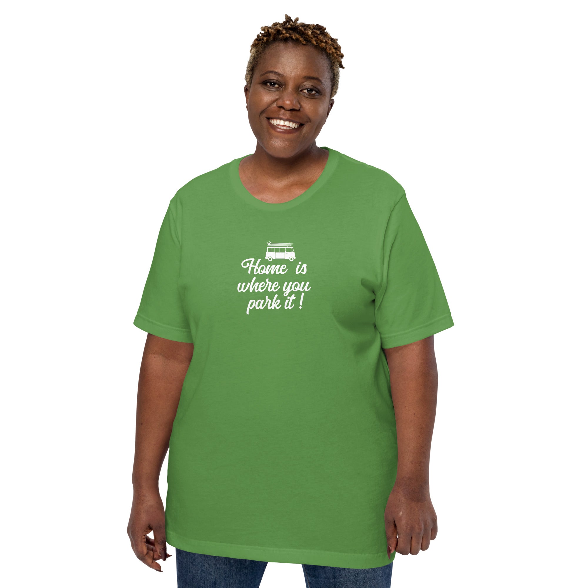 Unisex cotton t-shirt White Surf Combi on greens
