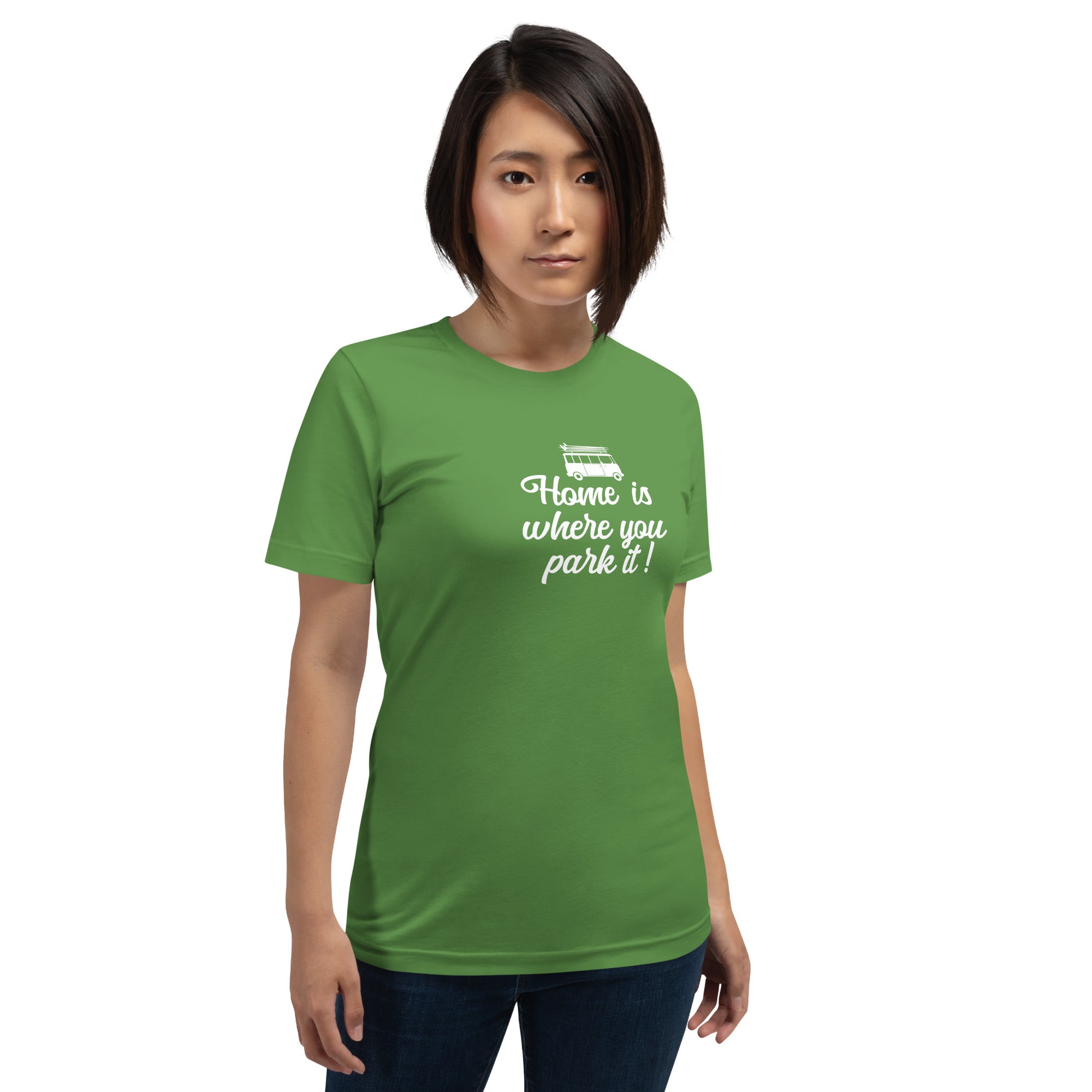 Unisex cotton t-shirt White Surf Combi on greens