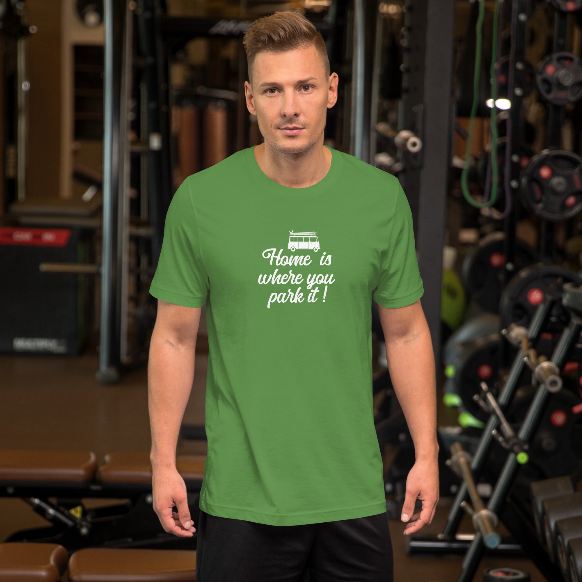 Unisex cotton t-shirt White Surf Combi on greens
