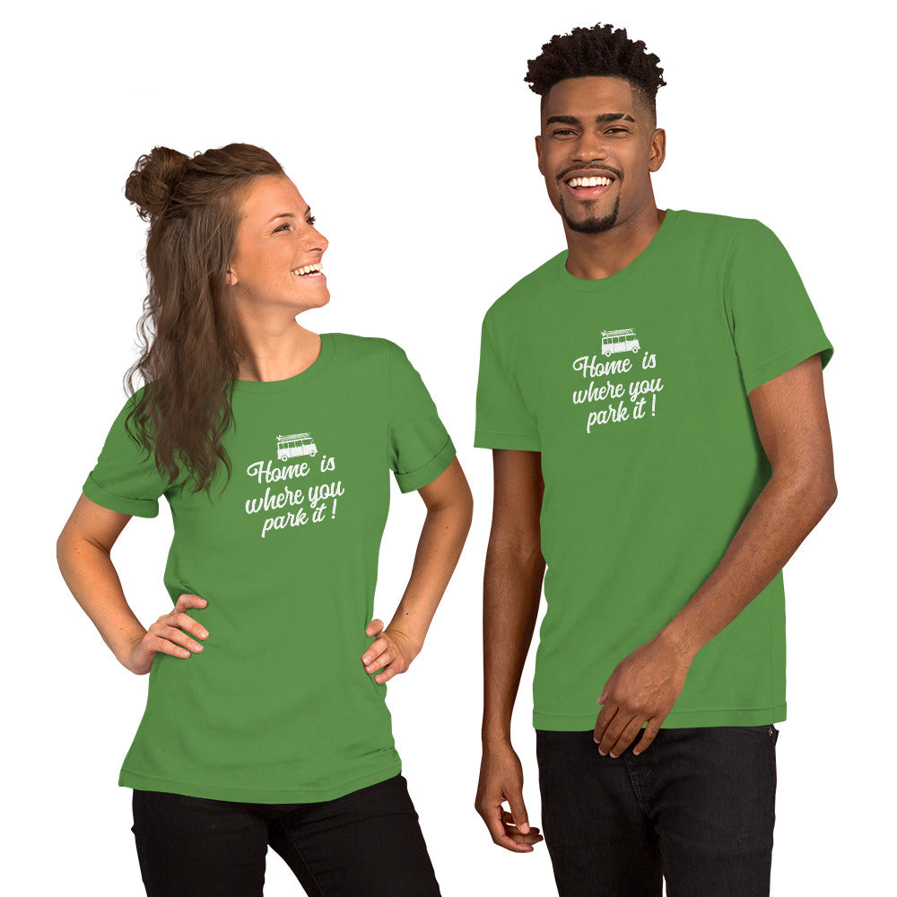 Unisex cotton t-shirt White Surf Combi on greens