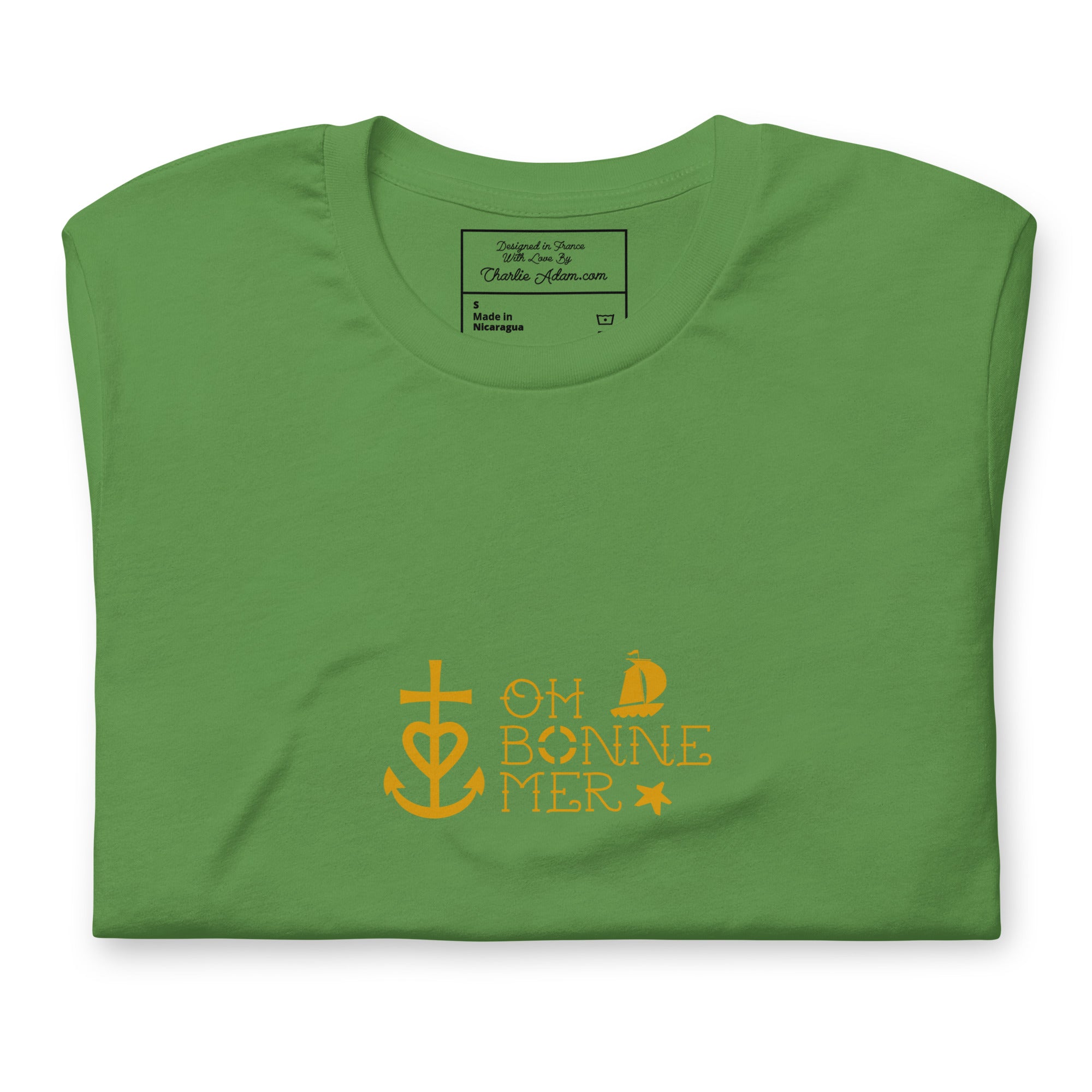 Unisex cotton t-shirt Oh Bonne Mer 2 on greens