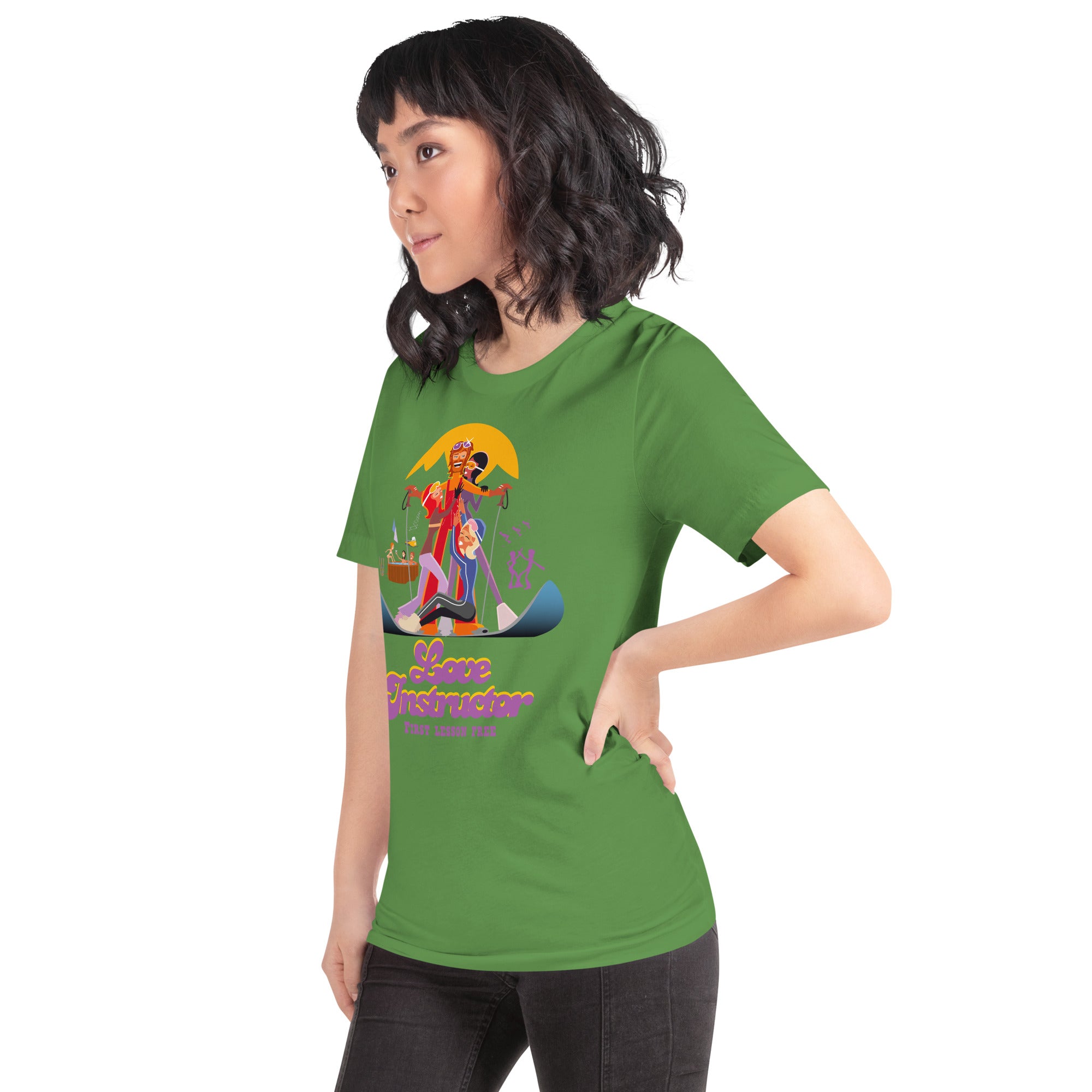 T-shirt en coton unisexe Love instructor First lesson free sur couleurs foncées