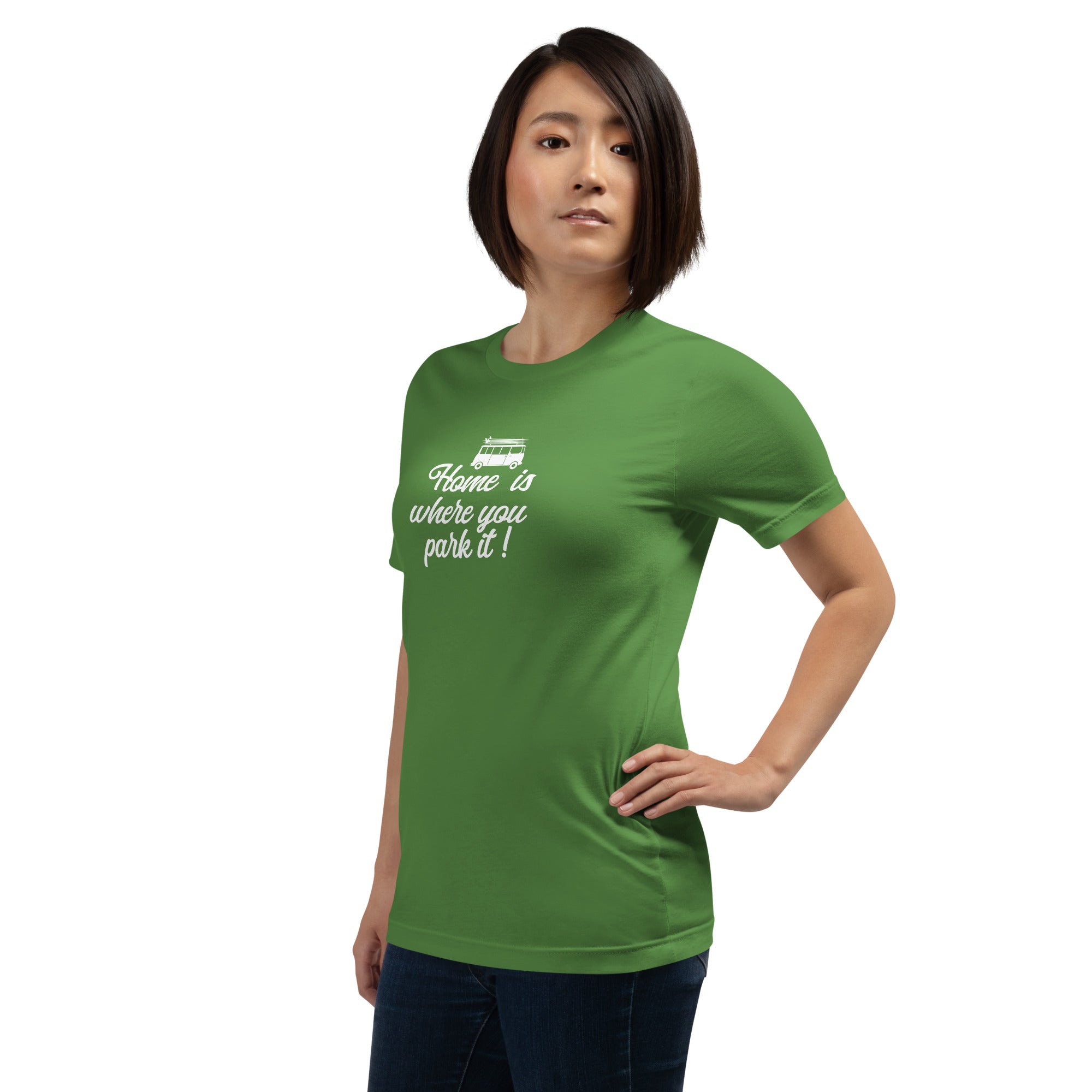 Unisex cotton t-shirt White Surf Combi on greens