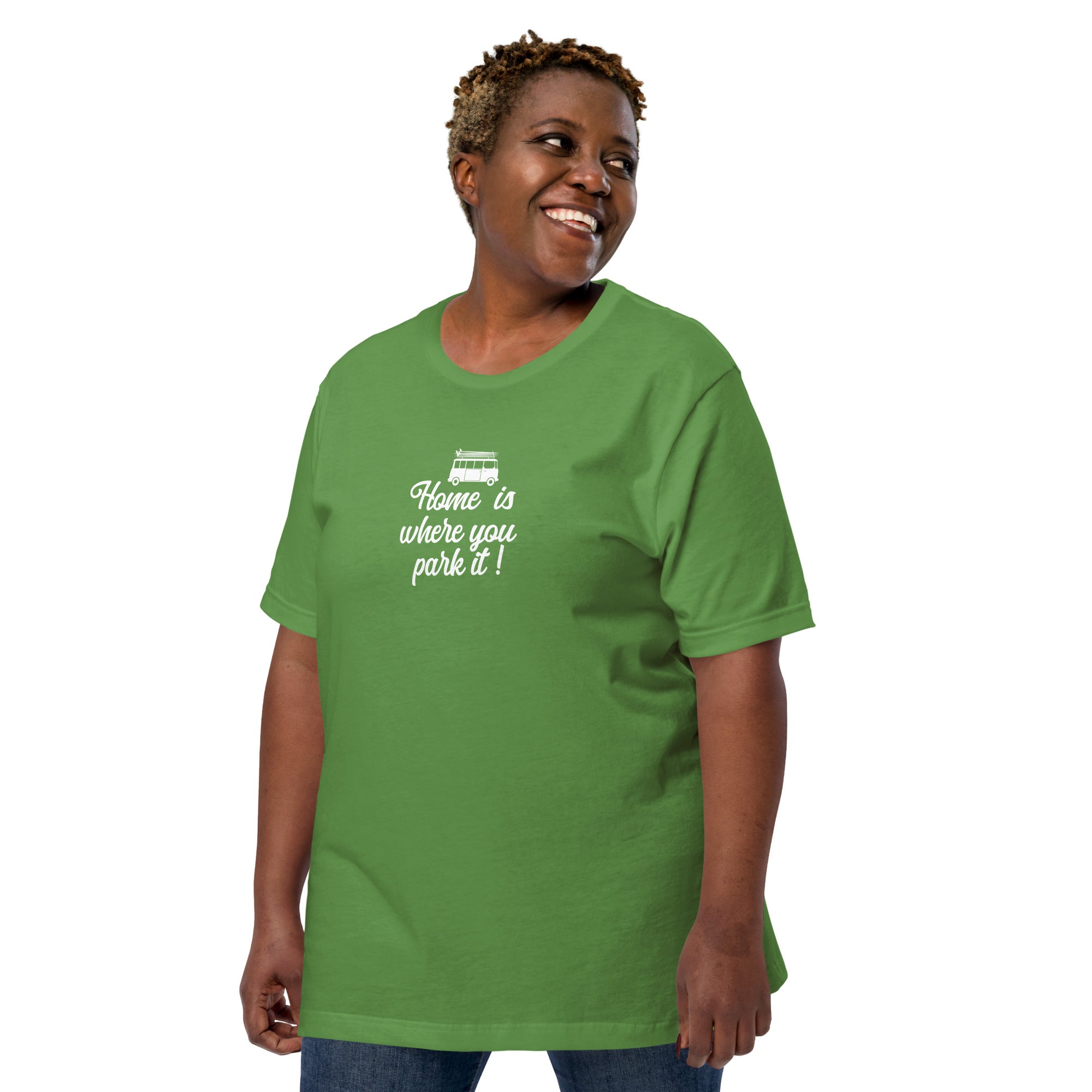 Unisex cotton t-shirt White Surf Combi on greens