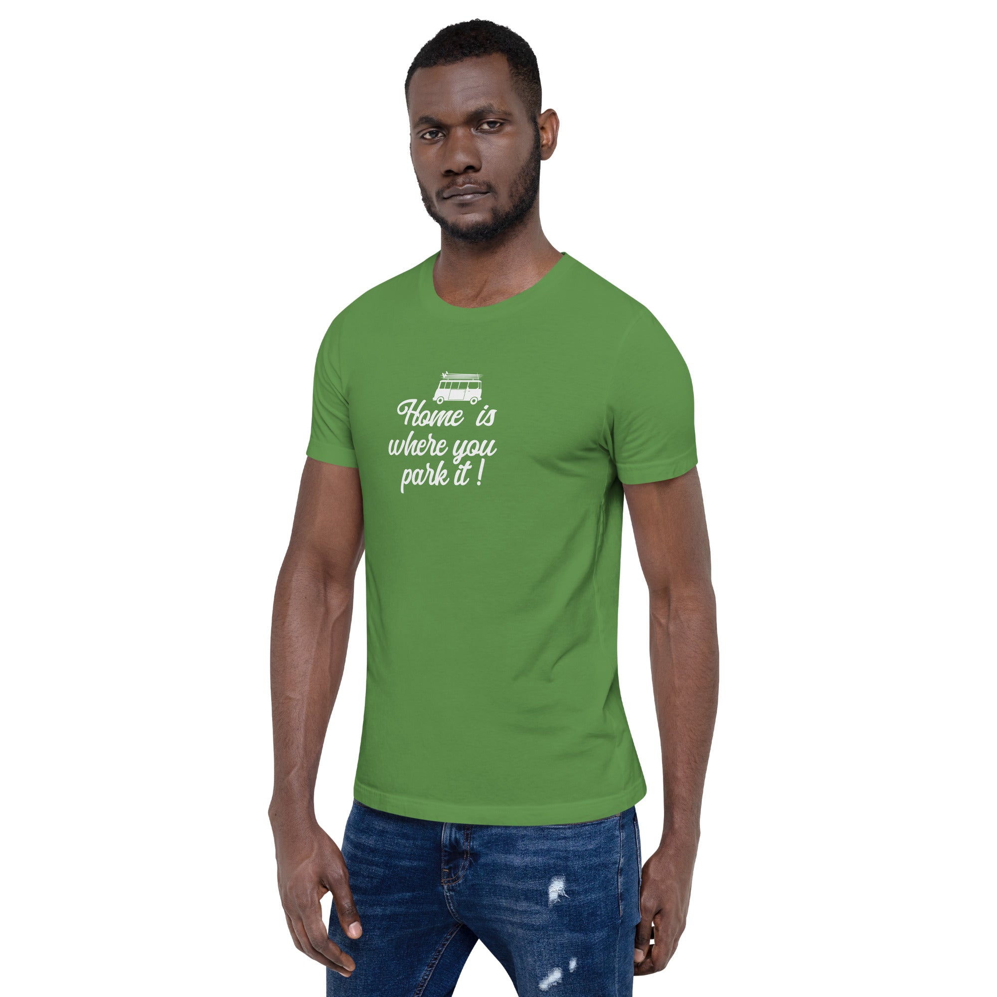 Unisex cotton t-shirt White Surf Combi on greens