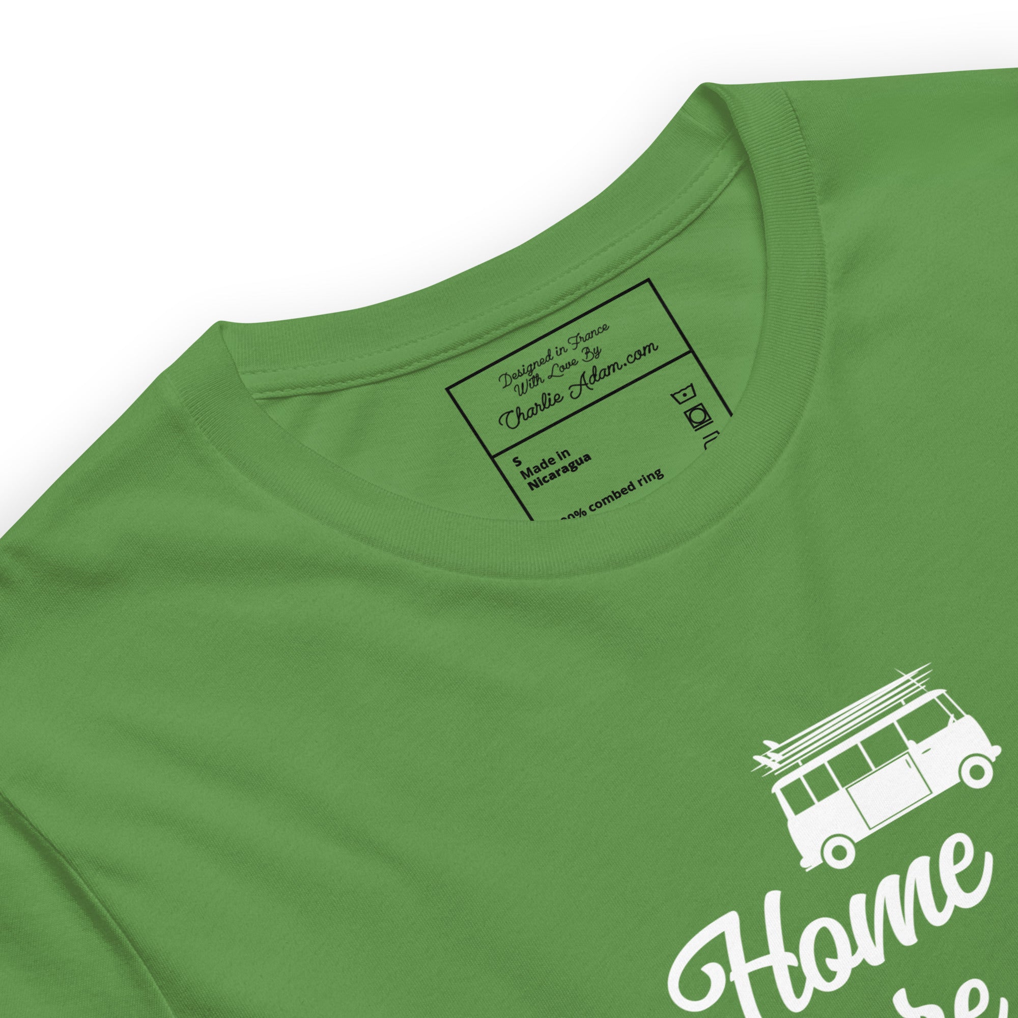 Unisex cotton t-shirt White Surf Combi on greens